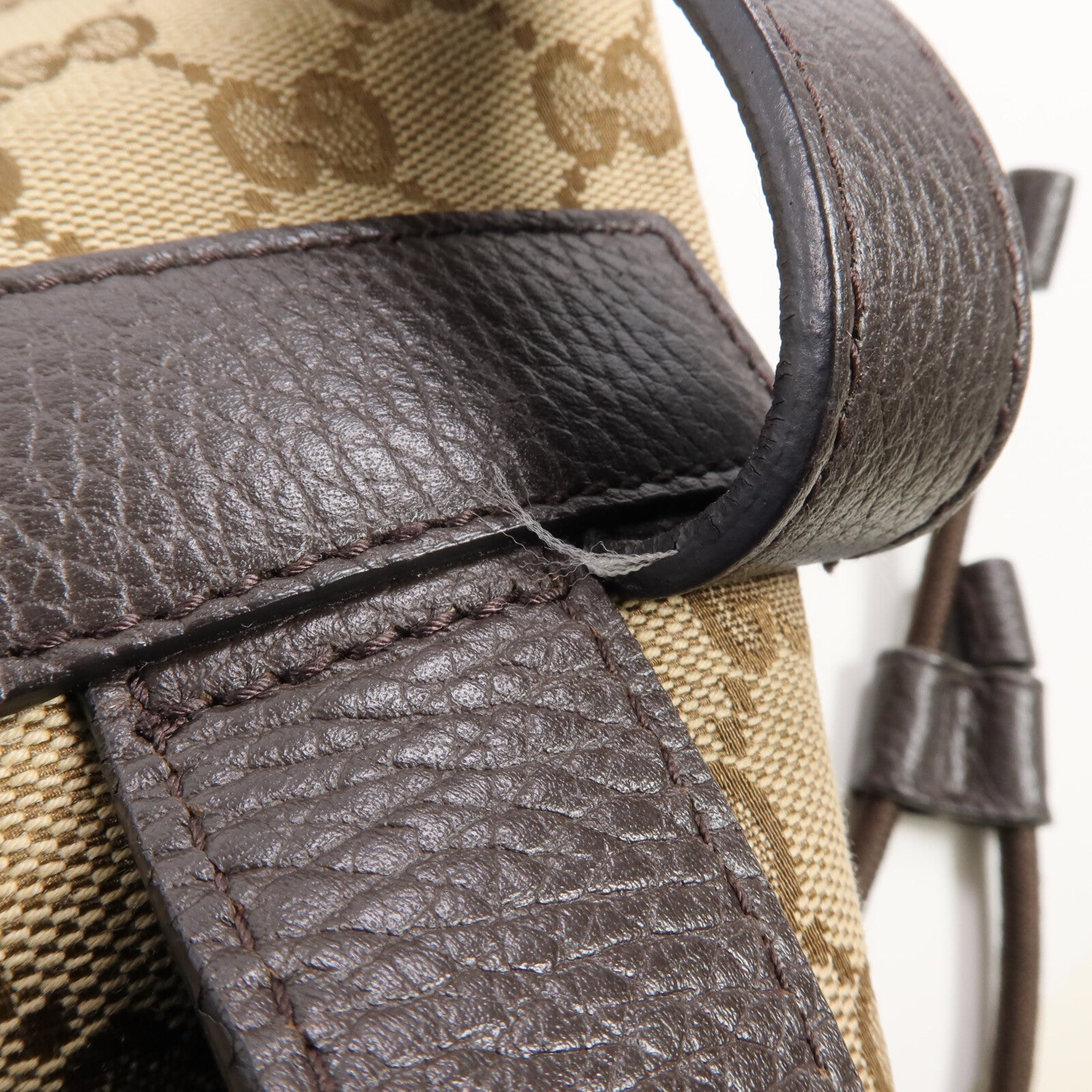 GUCCI 帆布Backpack銀扣背包