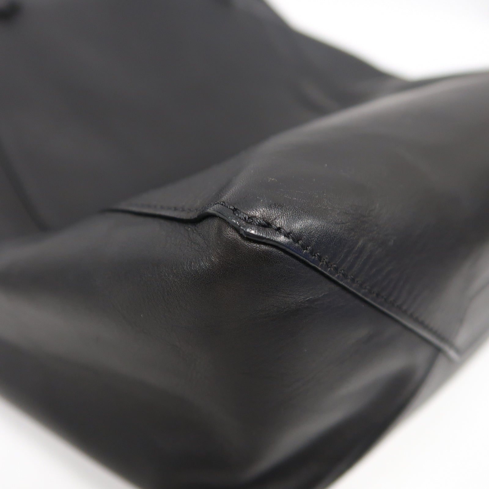 GIVENCHY 牛皮皮革Shoulder Bag銀扣手挽肩背兩用袋黑色