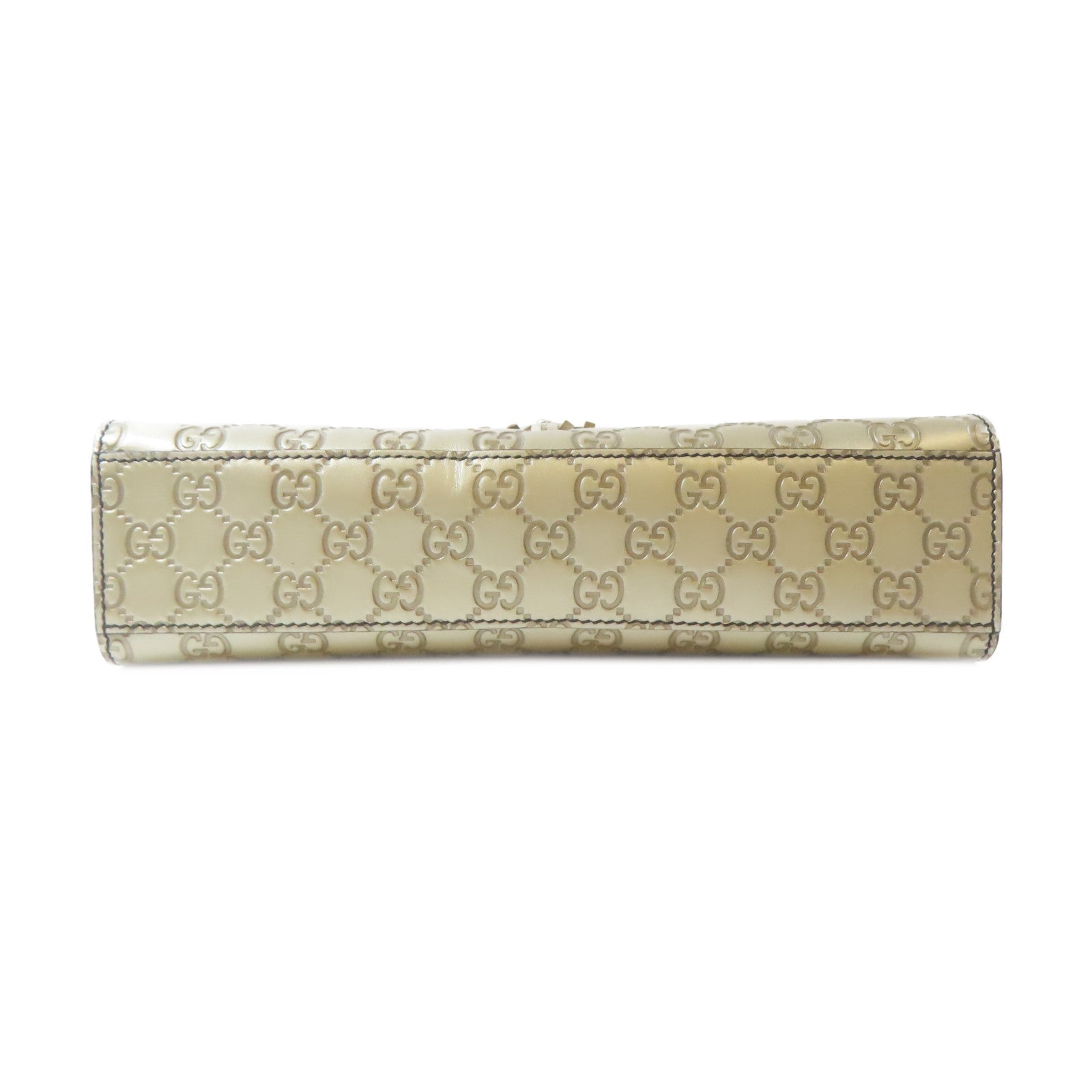 GUCCI 牛皮皮革Guccissima Chain Shoulder Bag金扣鏈帶肩背袋金色