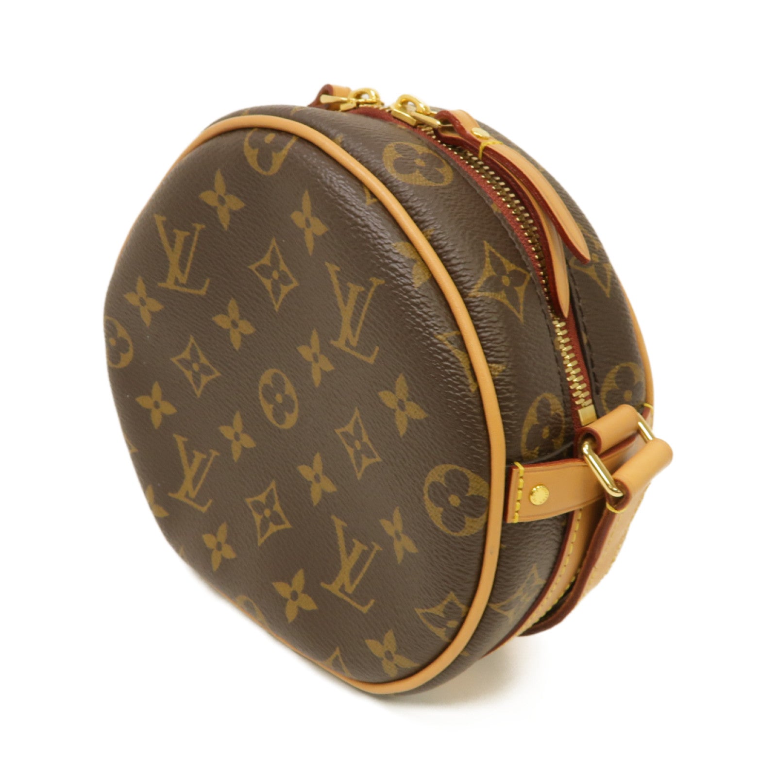 LOUIS VUITTON Monogram Boite Chapeau Souple PM金扣肩背袋啡色