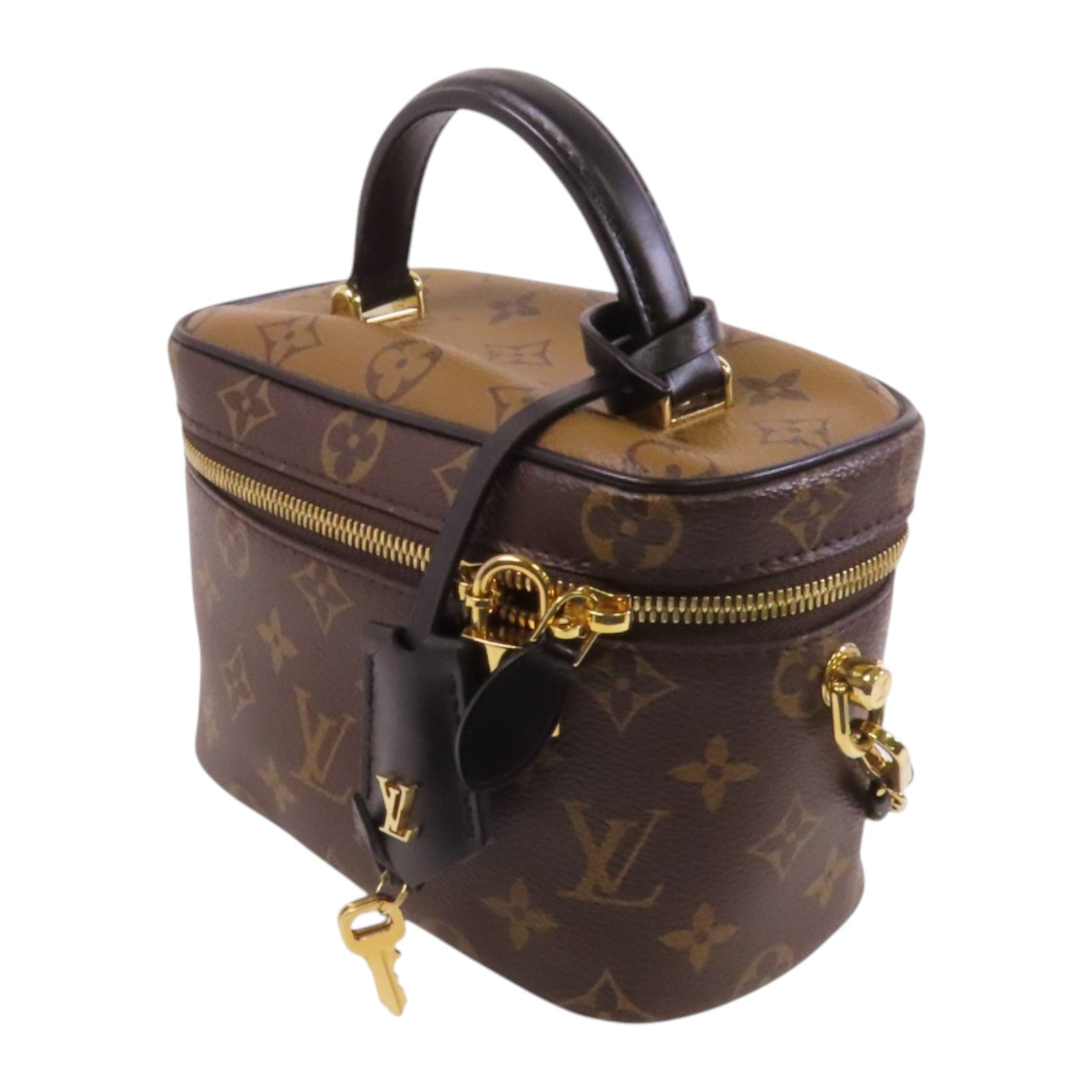 LOUIS VUITTON Monogram Reverse Vanity PM金扣手挽肩背兩用袋