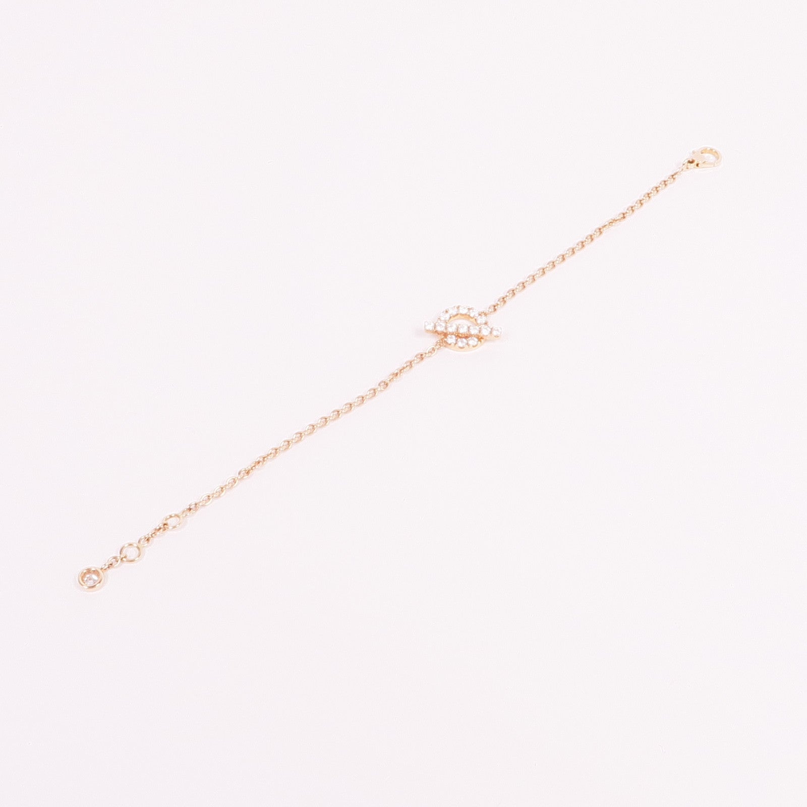 HERMES 18K白金Finesse Bracelet鑽石手鏈