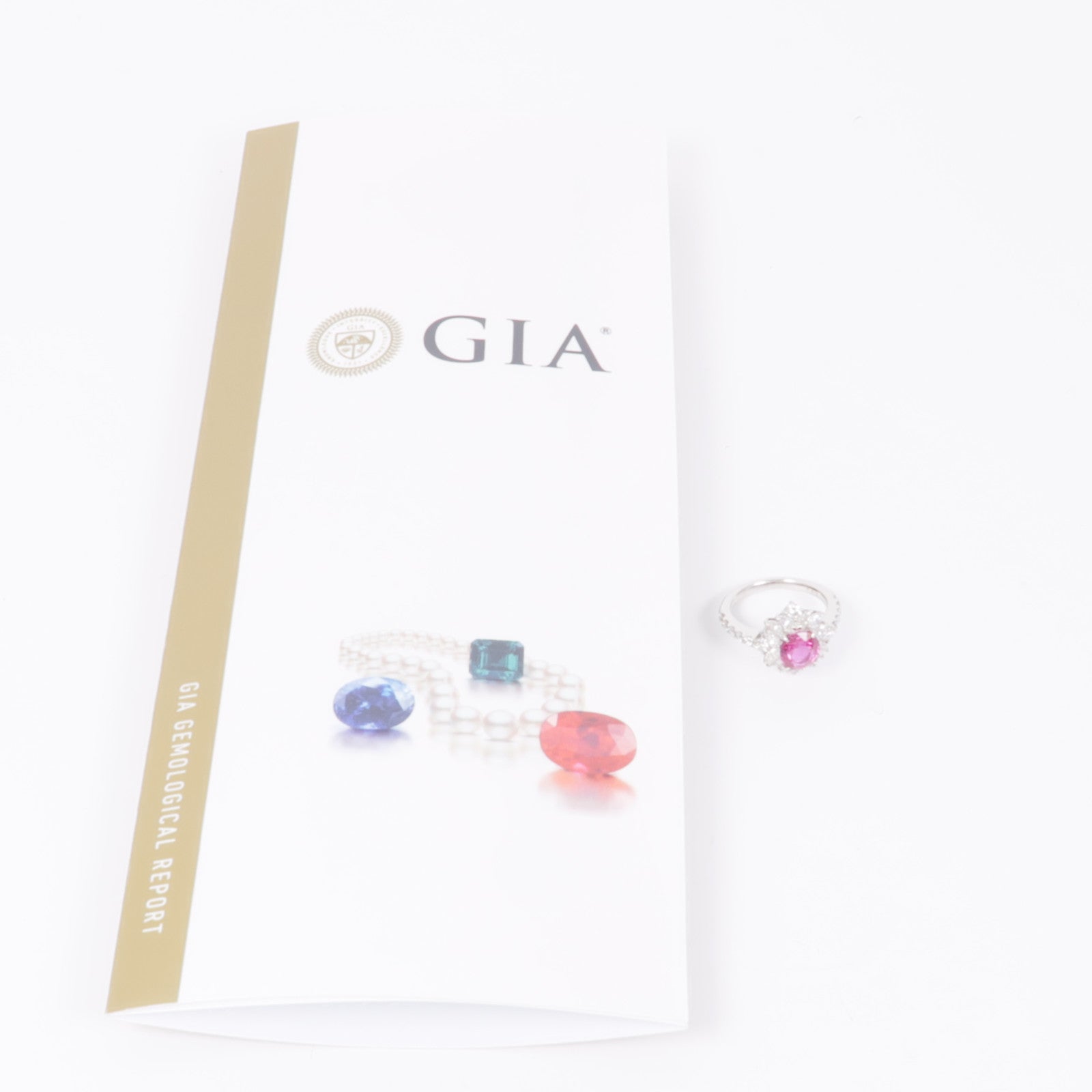 JEWELRY PT900鉑金Ruby Diamond Ring紅寶石/鑽石戒指US#6.75