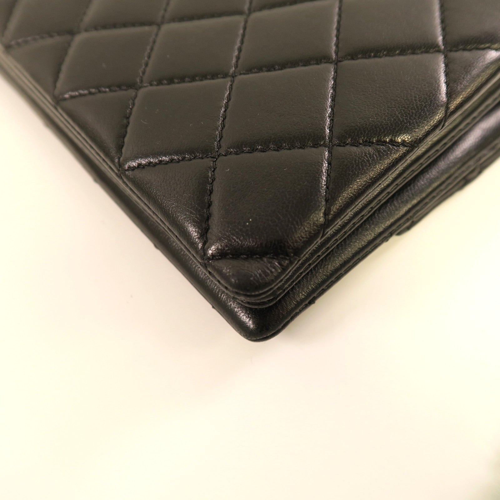 CHANEL 【激減優惠】菱格羊皮皮革Chain Shoulder金扣鏈帶肩背袋黑色