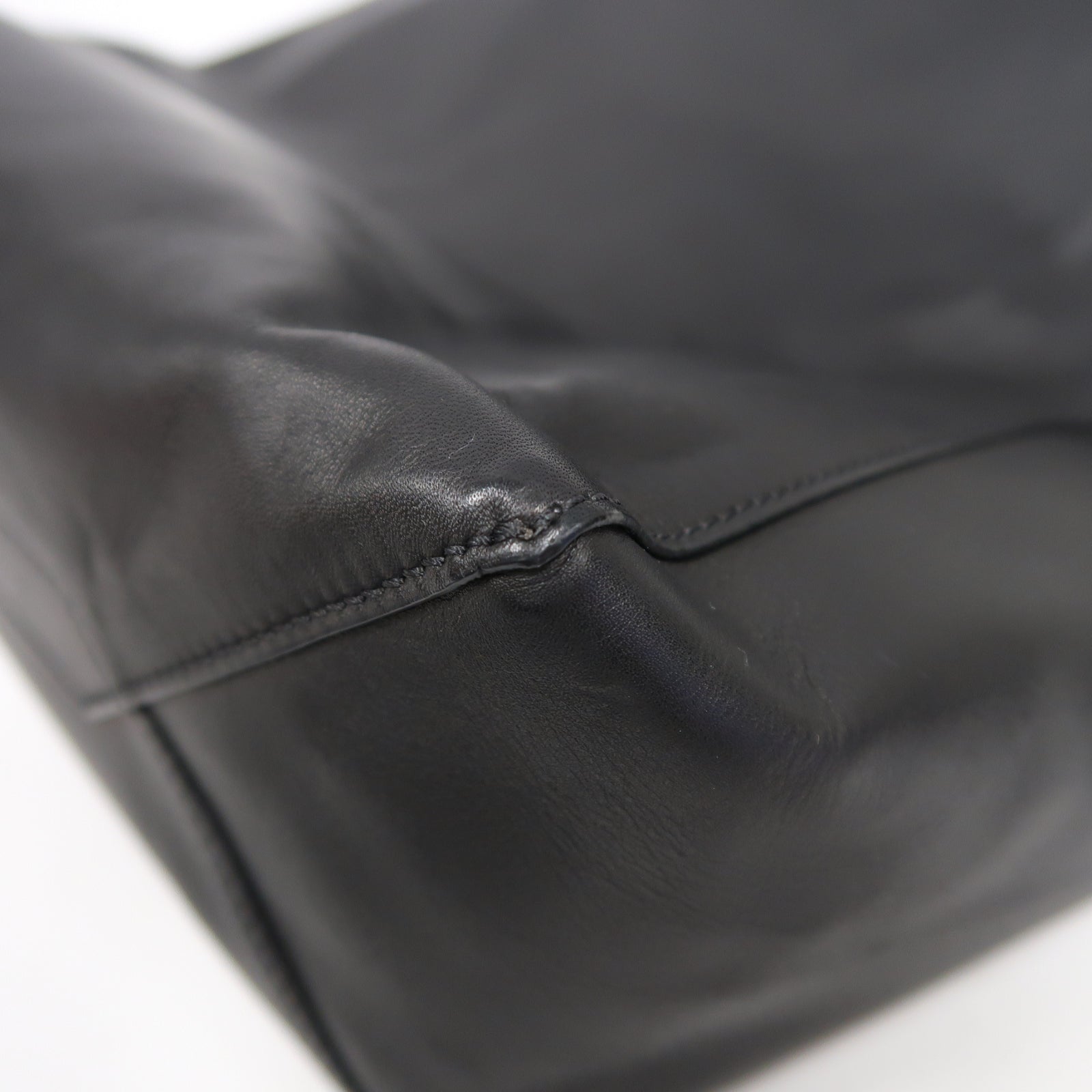 GIVENCHY 牛皮皮革Shoulder Bag銀扣手挽肩背兩用袋黑色