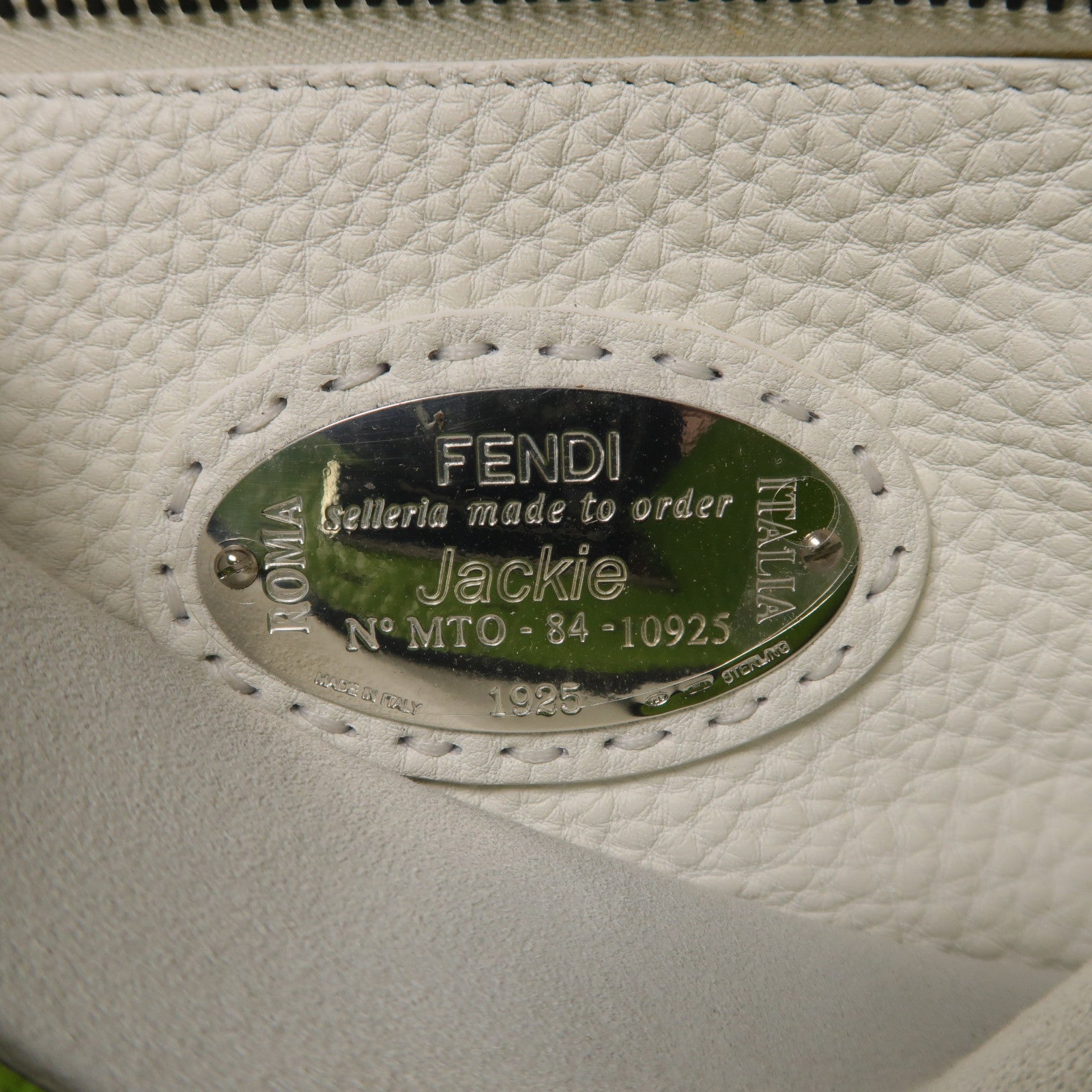 FENDI 牛皮/蛇皮革Peekaboo銀扣手挽肩背兩用袋