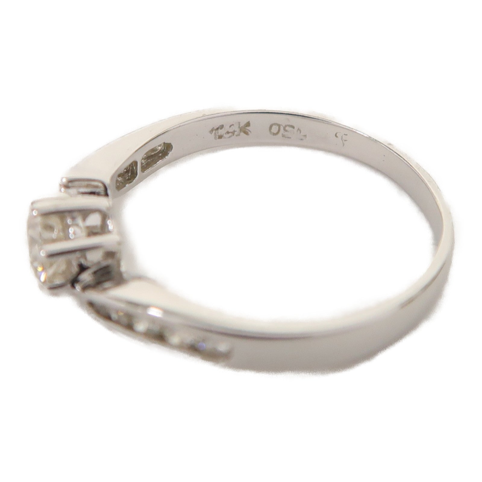 JEWELRY 【激減優惠】18K白金Diamond Ring0.26ct鑽石戒指US#5.5