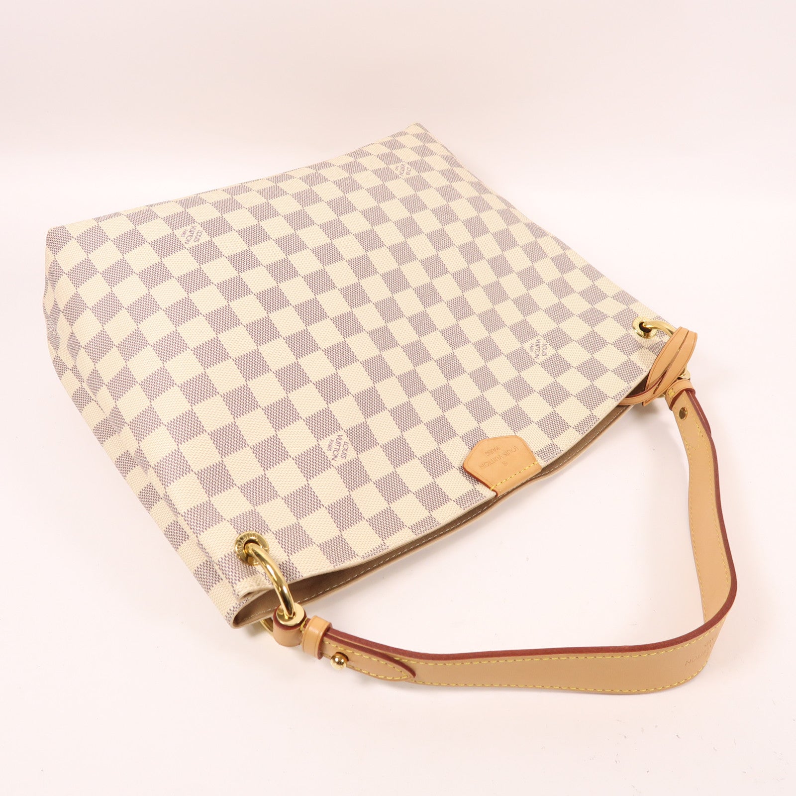 LOUIS VUITTON Damier Azur Sac Gracefui PM金扣肩背袋