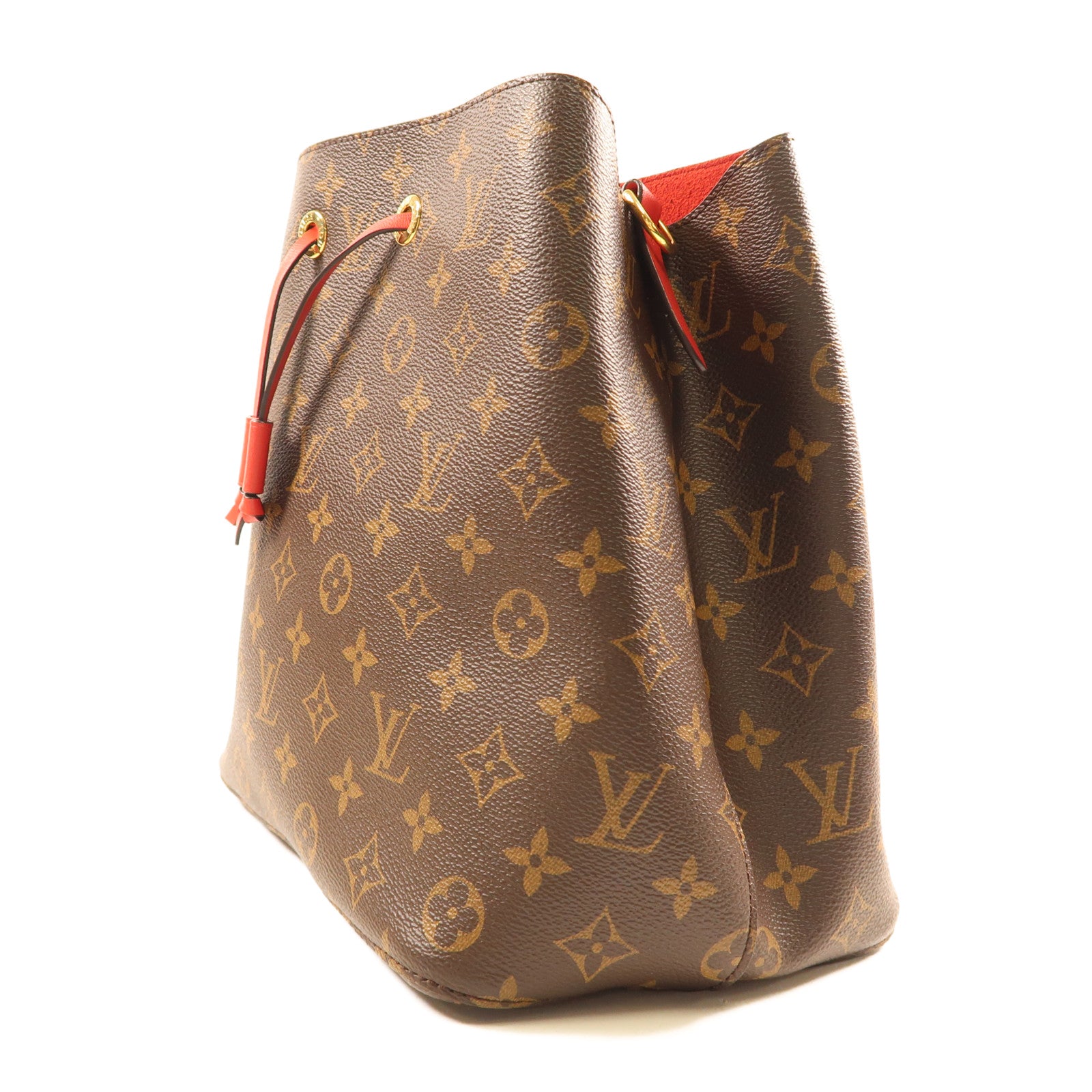 LOUIS VUITTON Monogram Neo Noe Bucket Bag金扣肩背袋Coquelicot/紅色