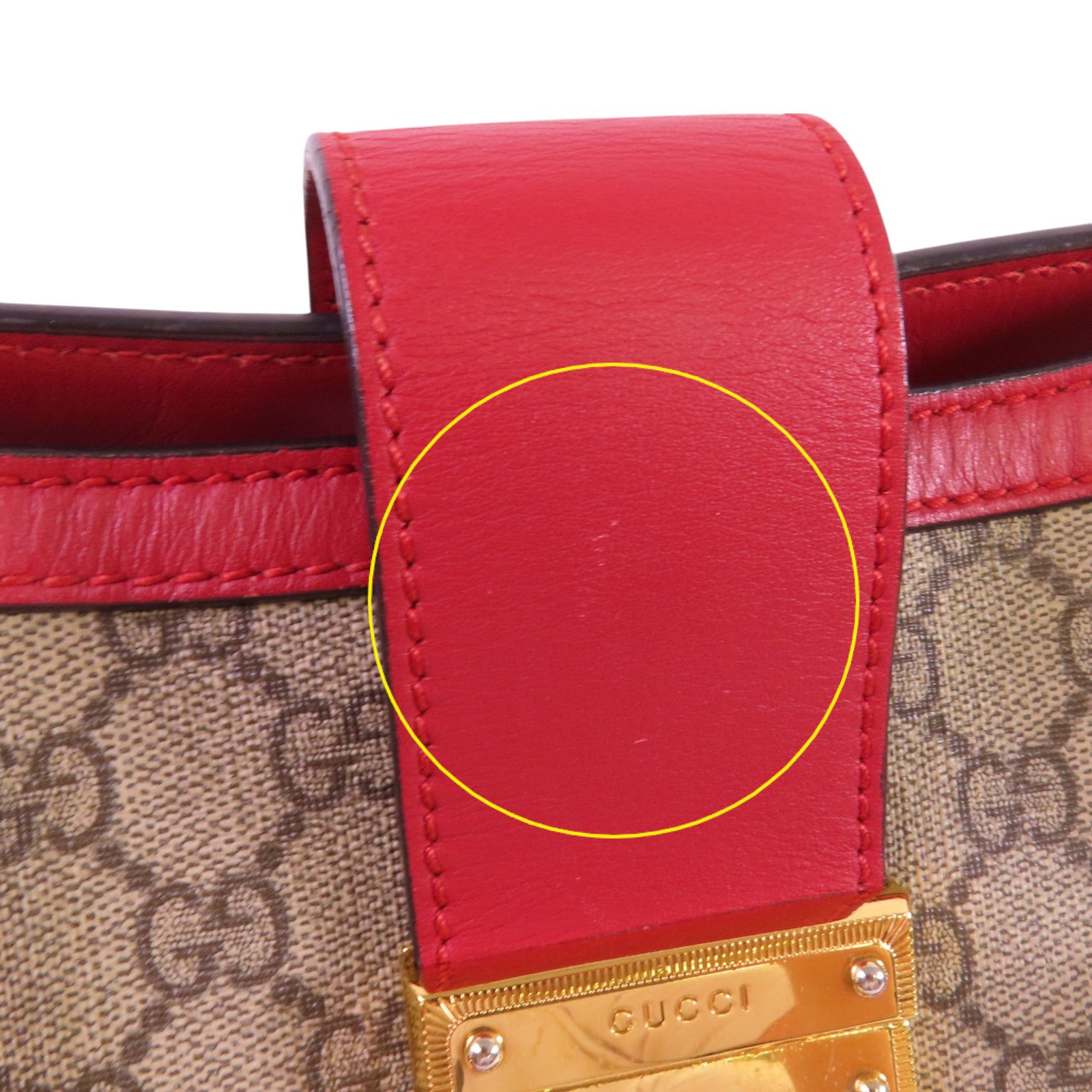 GUCCI GG GHW Padlock GG Chain Shoulder Bag 479197 Coated Canvas
