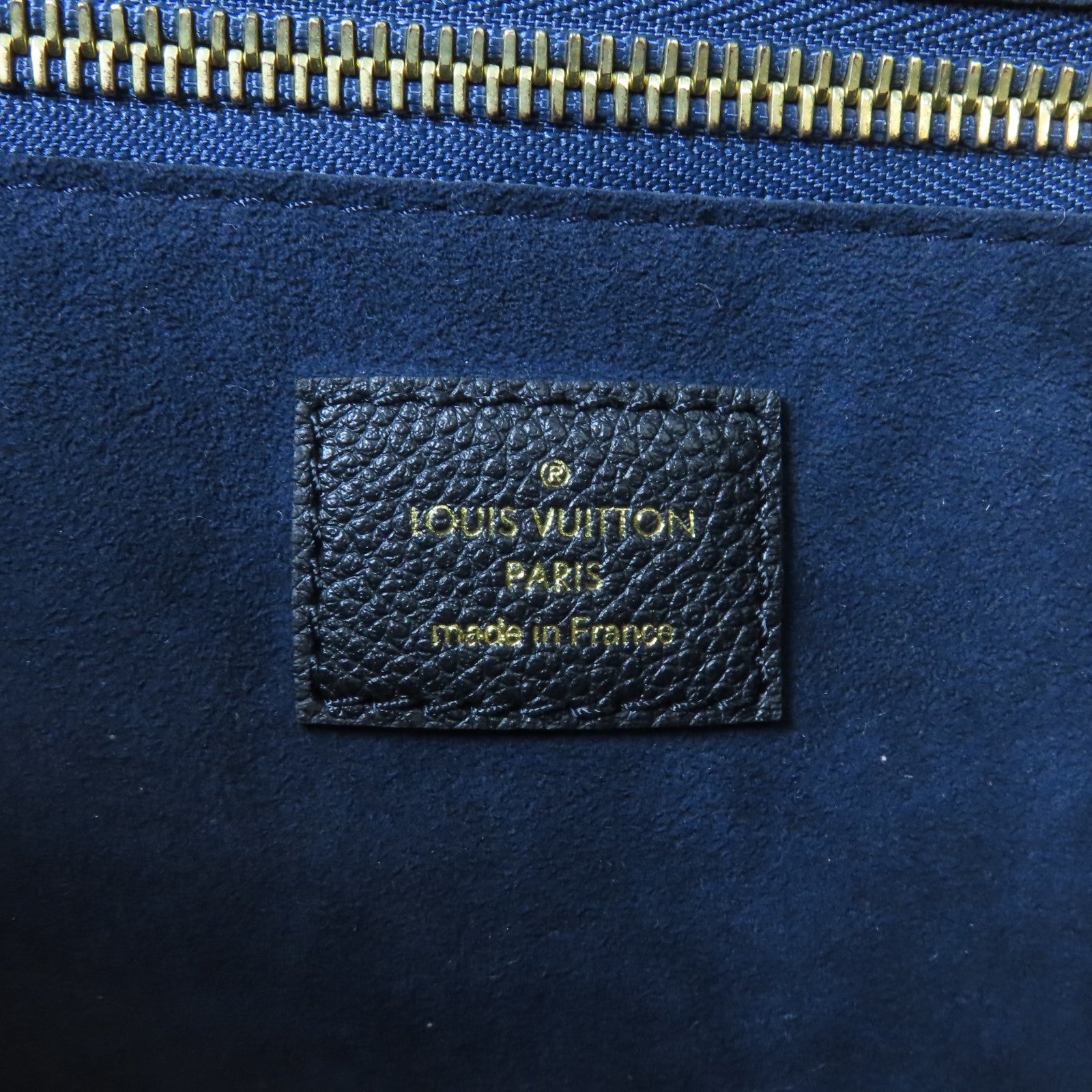 LOUIS VUITTON Monogram Empreinte Neverfull MM金扣手挽袋黑色