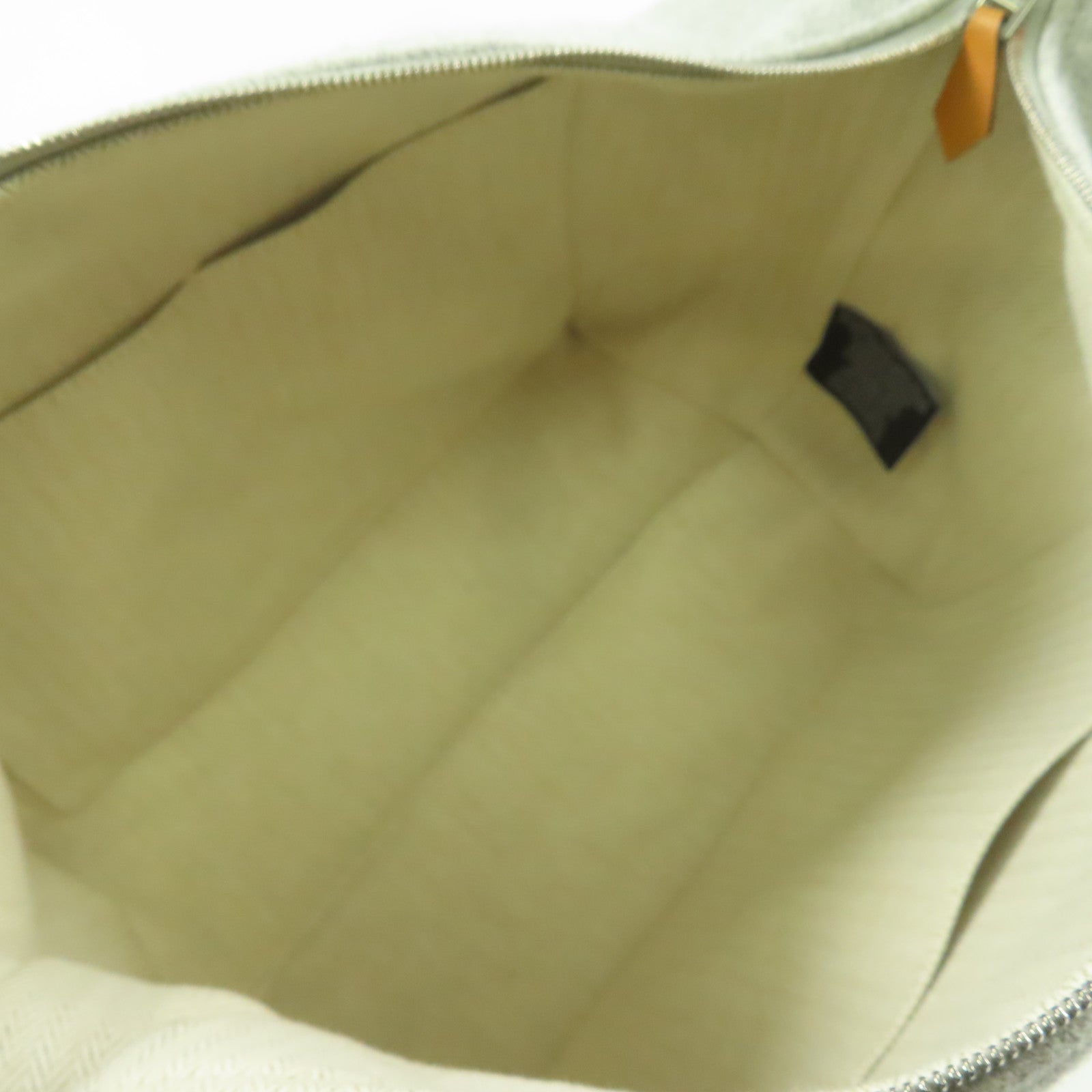 HERMES Toile H帆布Bride a Brac銀扣手挽袋灰色