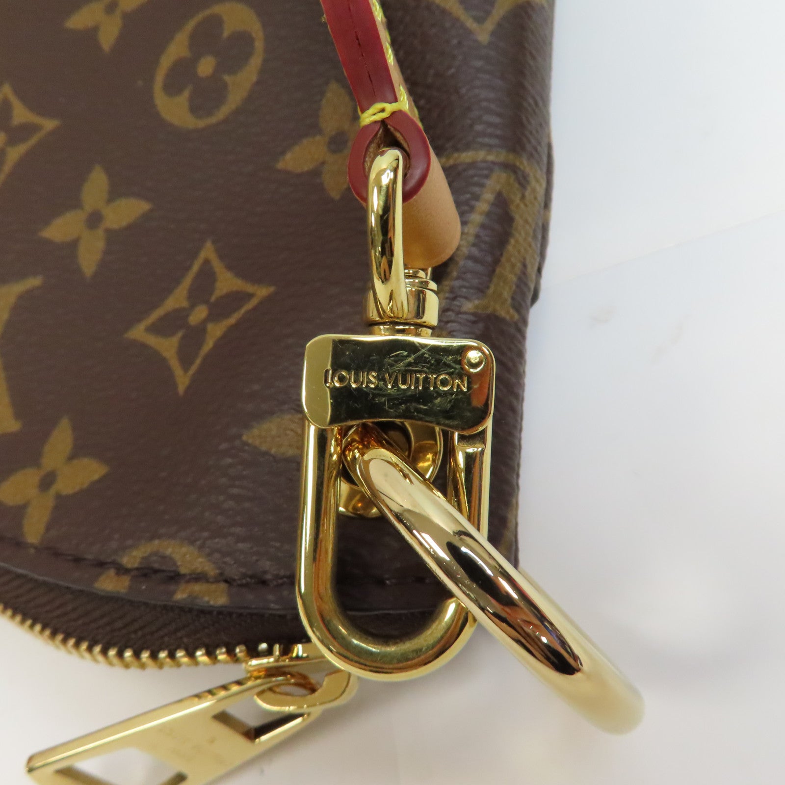 LOUIS VUITTON Monogram Odeon PM金扣肩背袋啡色