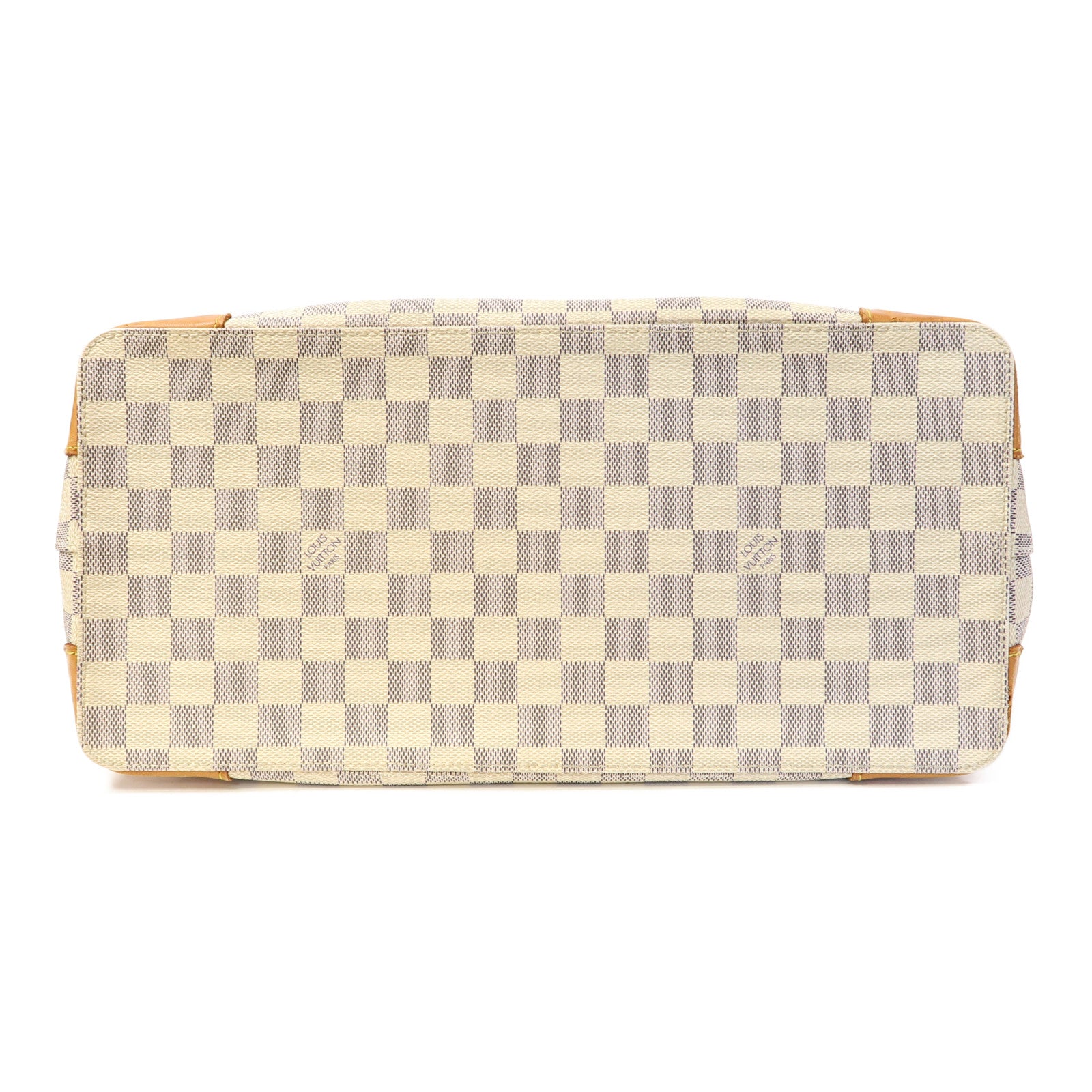 LOUIS VUITTON 【激減優惠】Damier Azur Hampstead MM金扣肩背袋白色/藍色