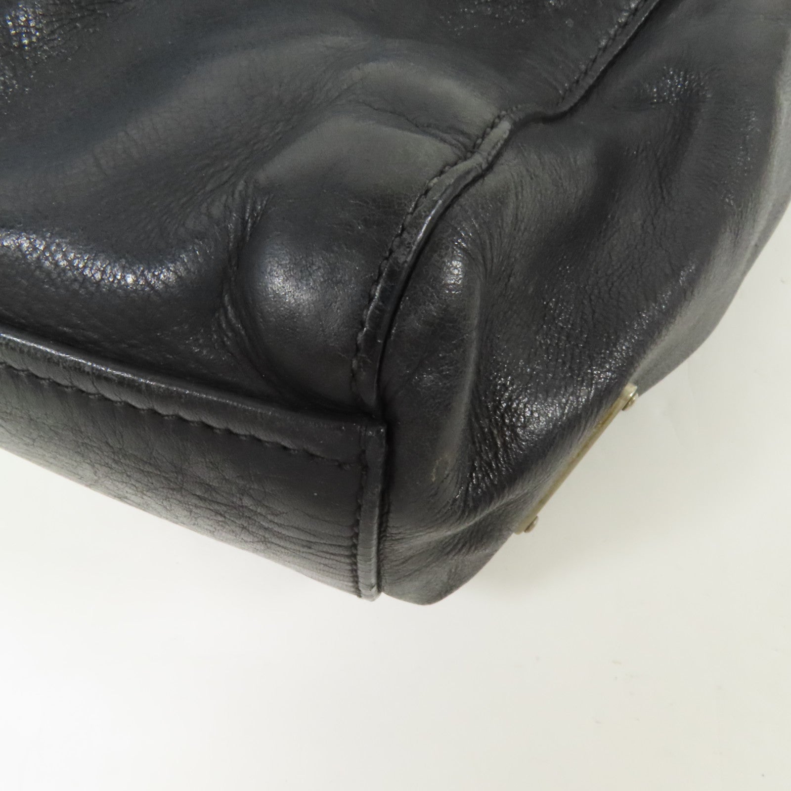 PRADA 牛皮皮革Shoulder Bag銀扣肩背袋