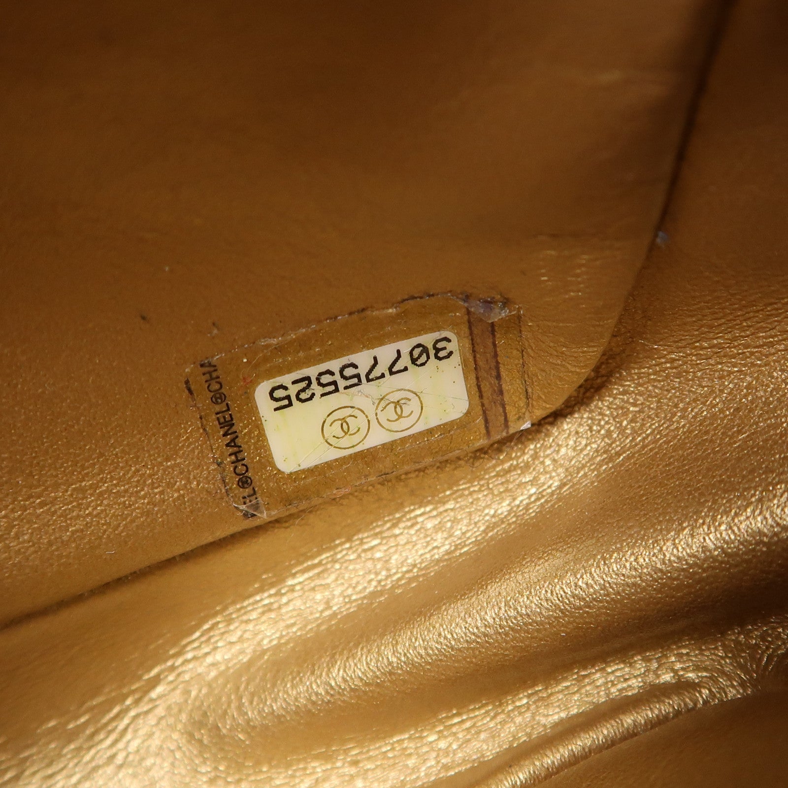 CHANEL 牛皮皮革Chain Shoulder金扣鏈帶肩背袋