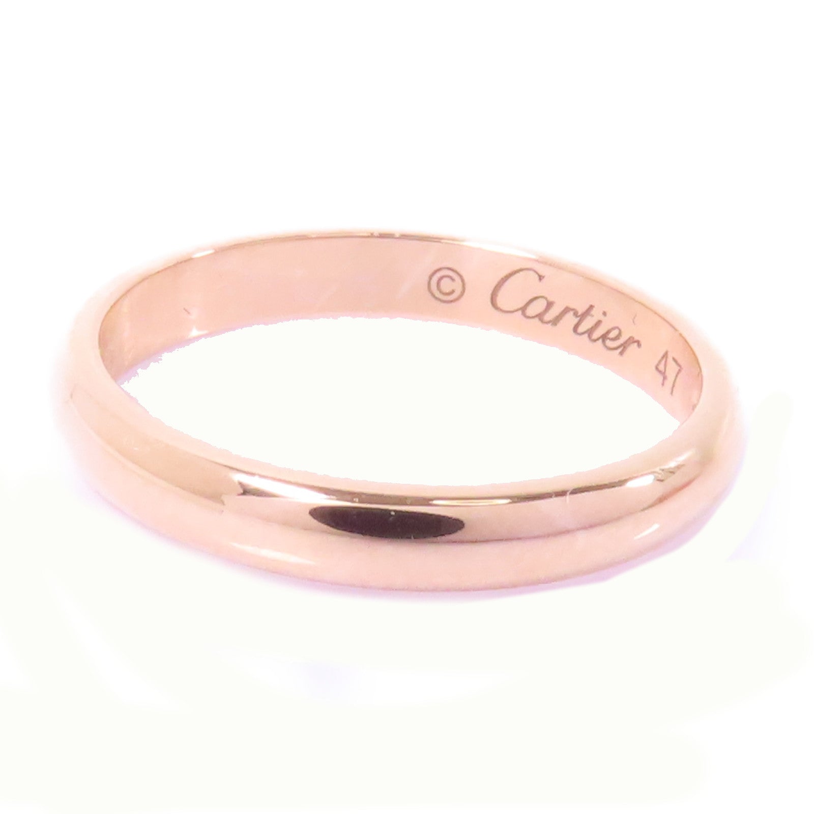 CARTIER 18K玫瑰金Fede 1895 1 Diamond Ring鑽石戒指US#4.25/Cartier#47