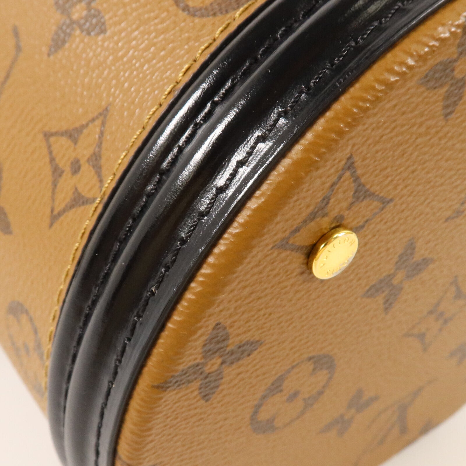 LOUIS VUITTON Monogram Reverse Cannes金扣手挽肩背兩用袋