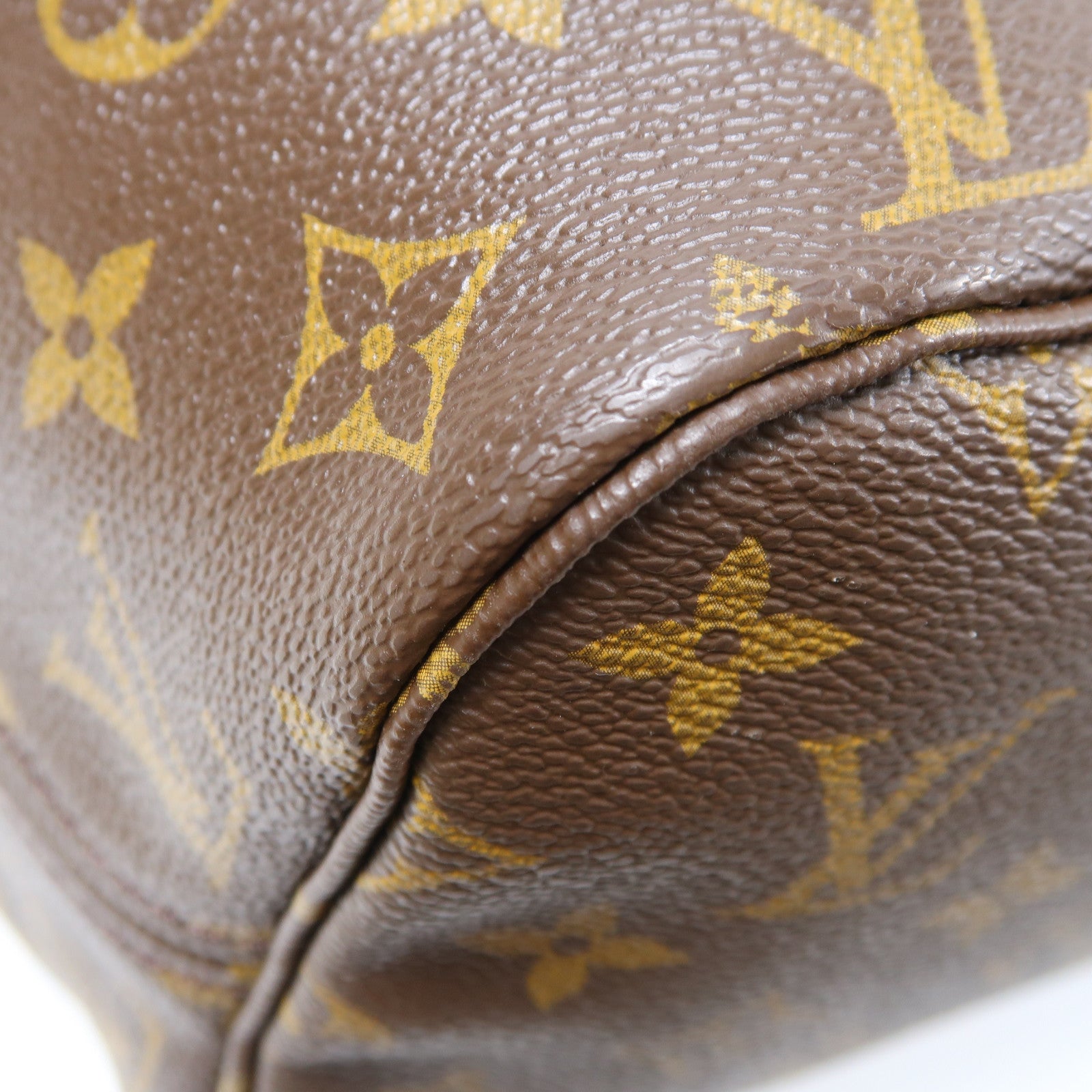 LOUIS VUITTON Monogram Neverfull MM金扣肩背袋啡色