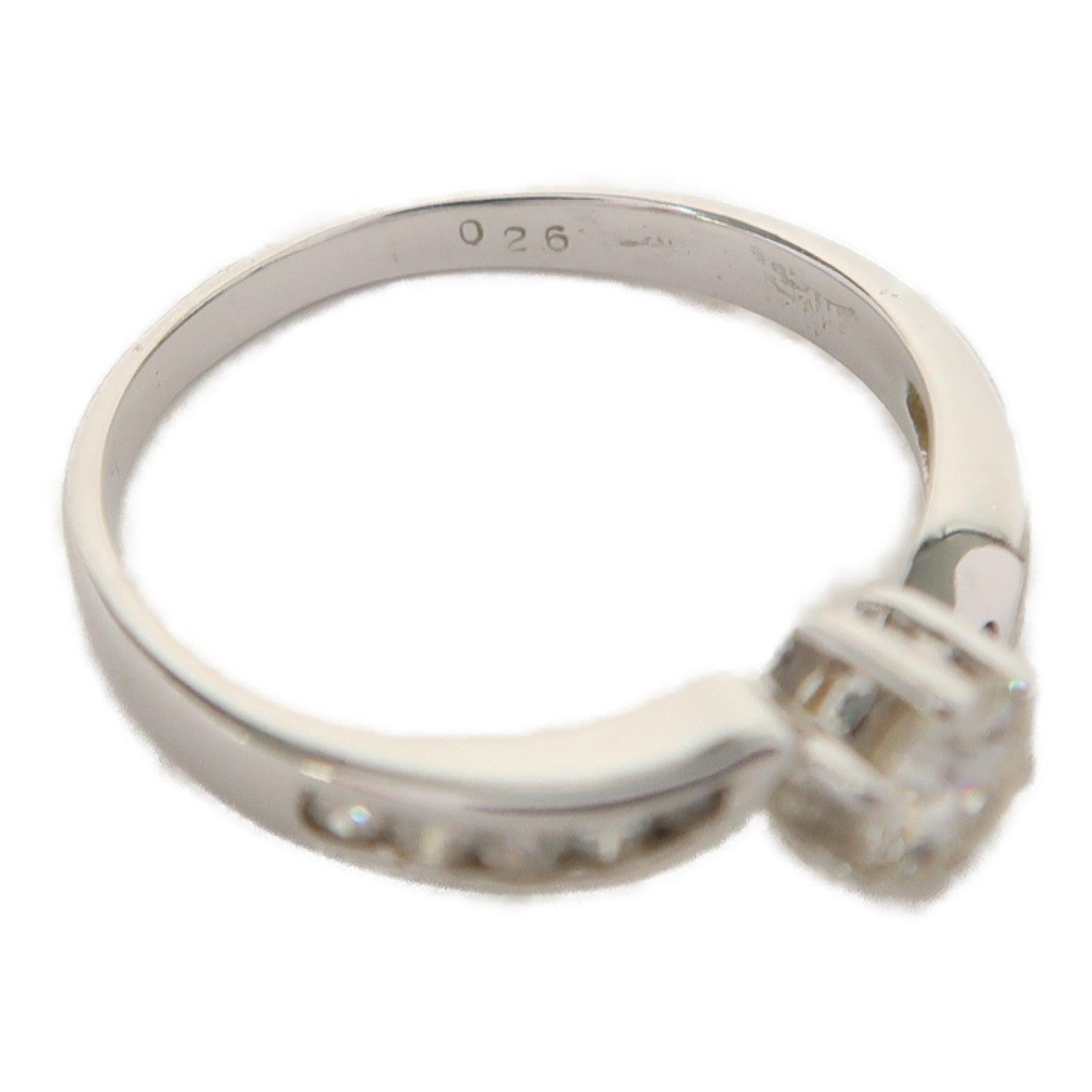 JEWELRY 【激減優惠】18K白金Diamond Ring0.26ct鑽石戒指US#5.5