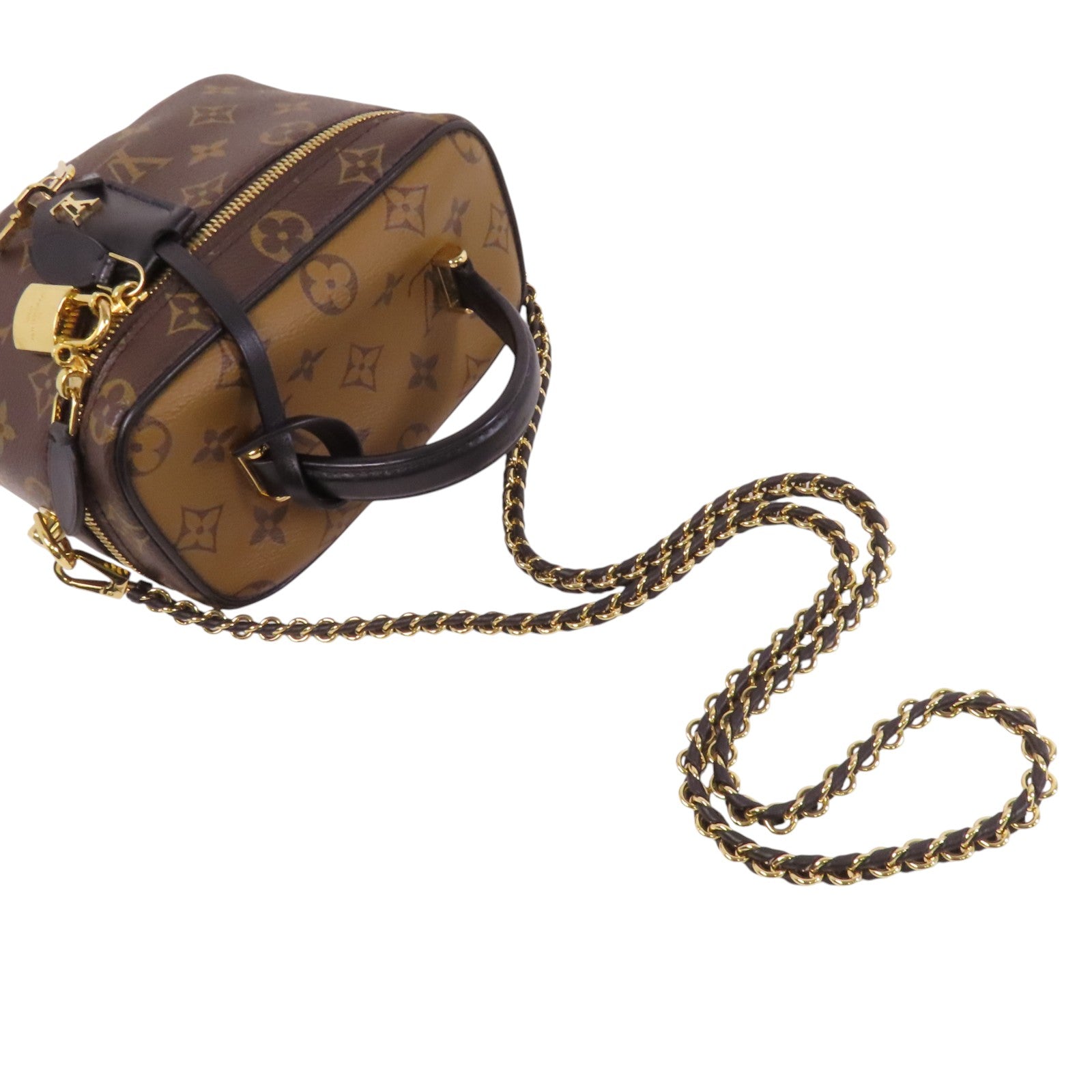 LOUIS VUITTON Monogram Reverse Vanity PM金扣手挽肩背兩用袋