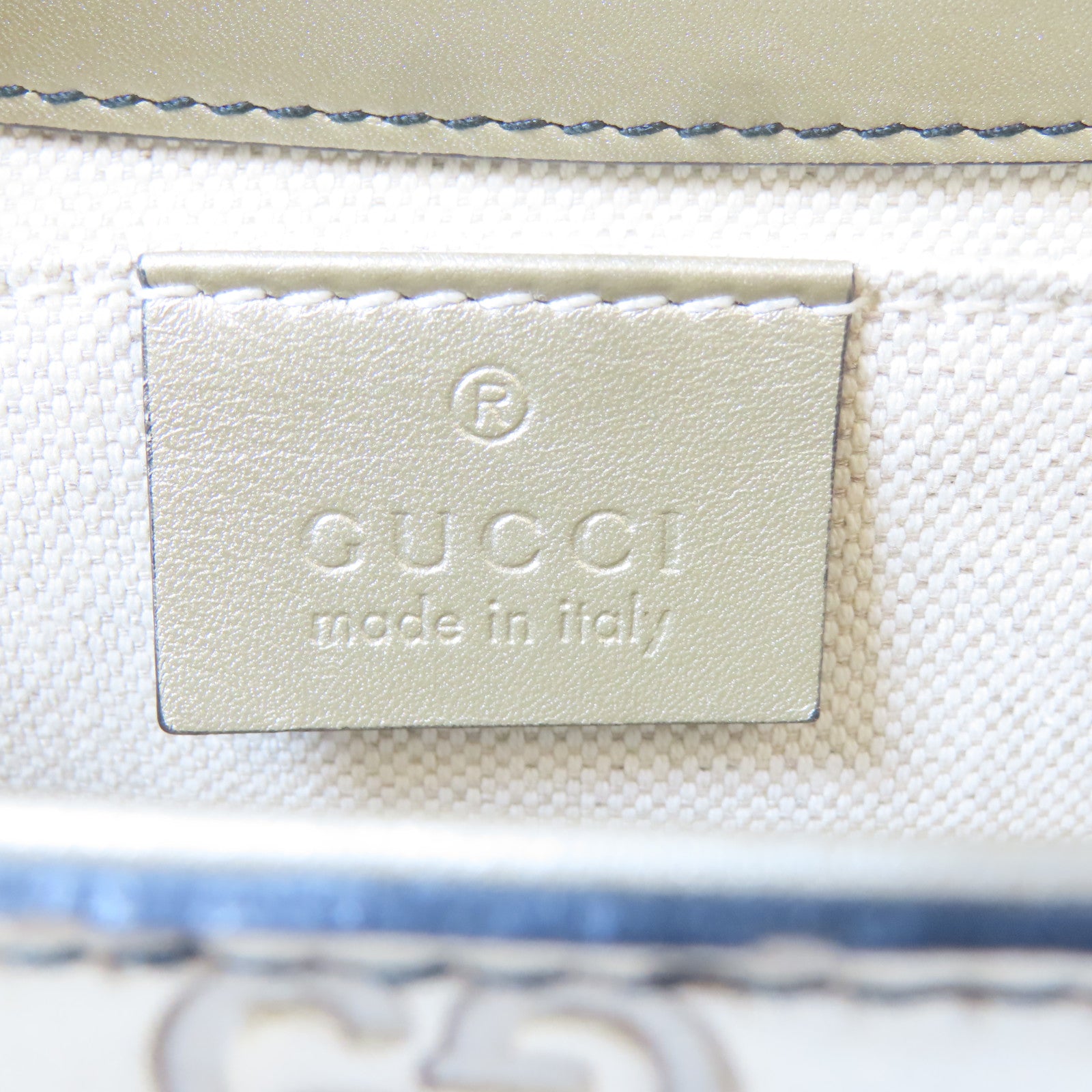 GUCCI 牛皮皮革Guccissima Chain Shoulder Bag金扣鏈帶肩背袋金色