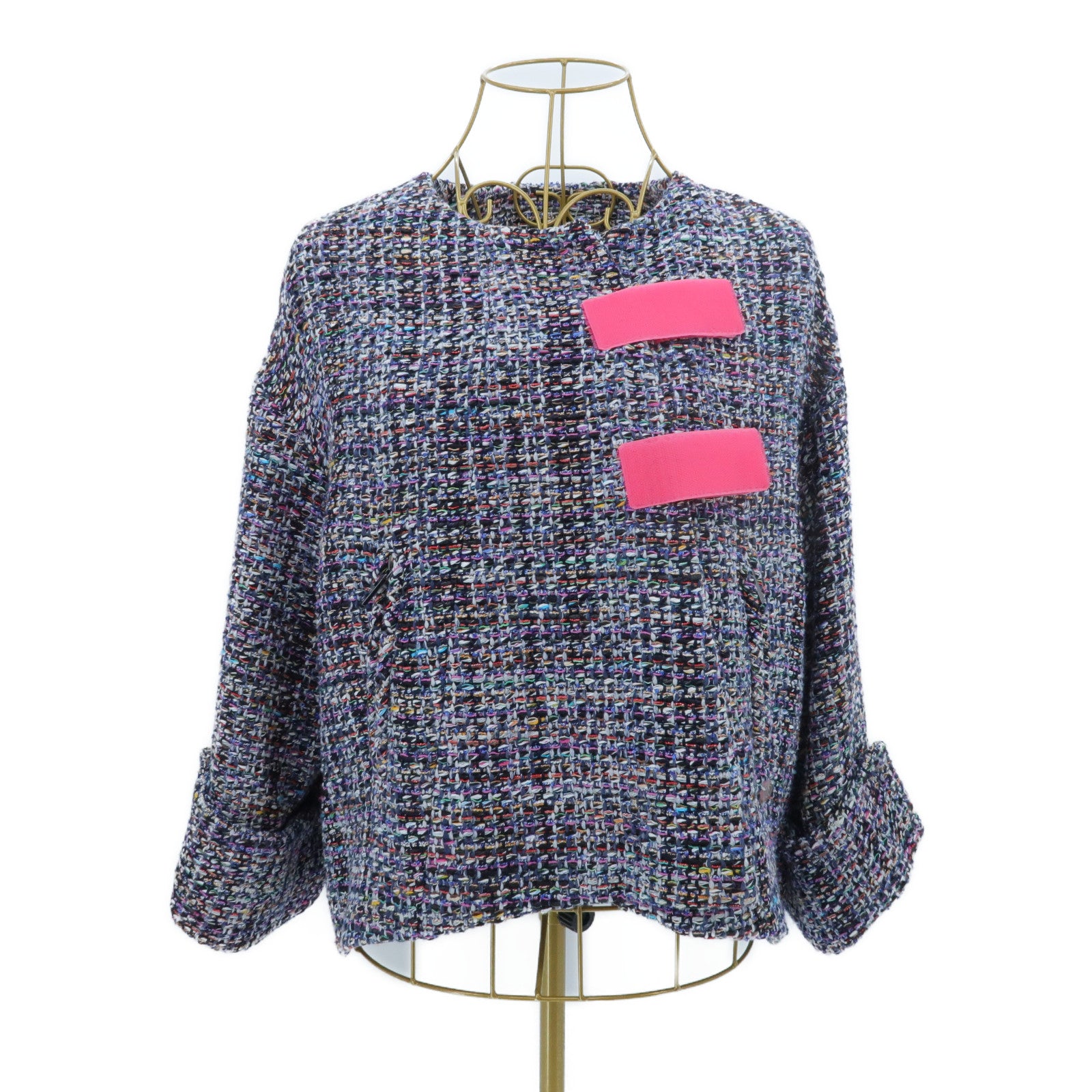 CHANEL Cotton/Nylon Collarless Jacket外套