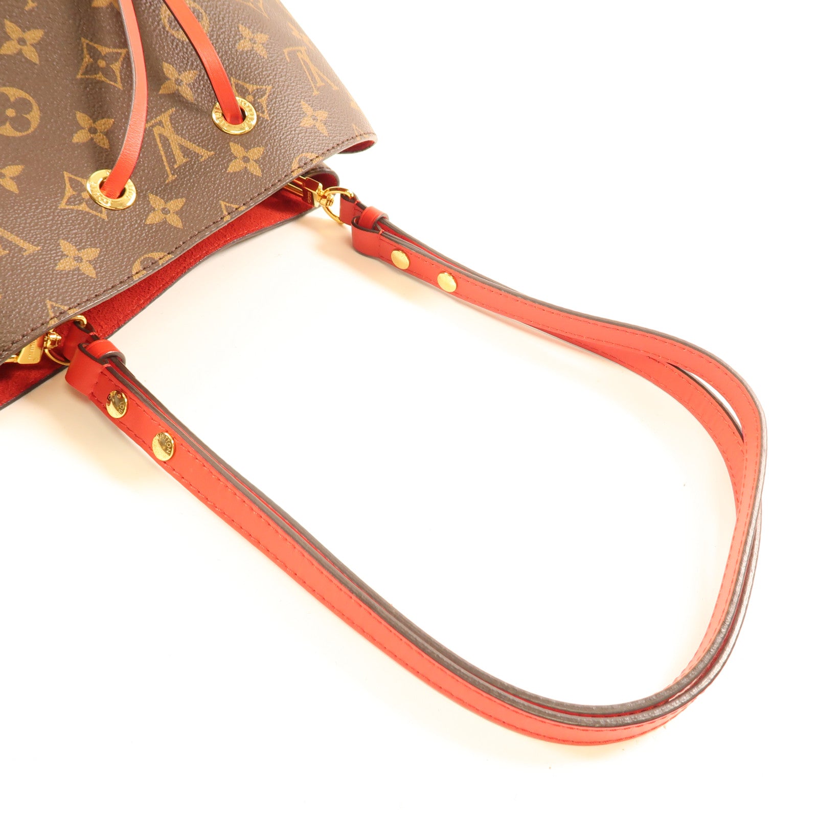 LOUIS VUITTON Monogram Neo Noe Bucket Bag金扣肩背袋Coquelicot/紅色