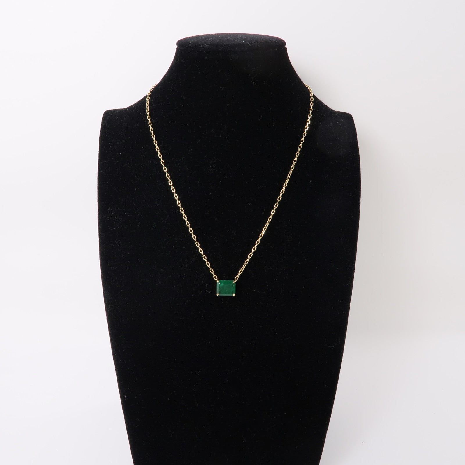 JEWELRY 18K黄金Emerald Necklace綠寶石項鍊