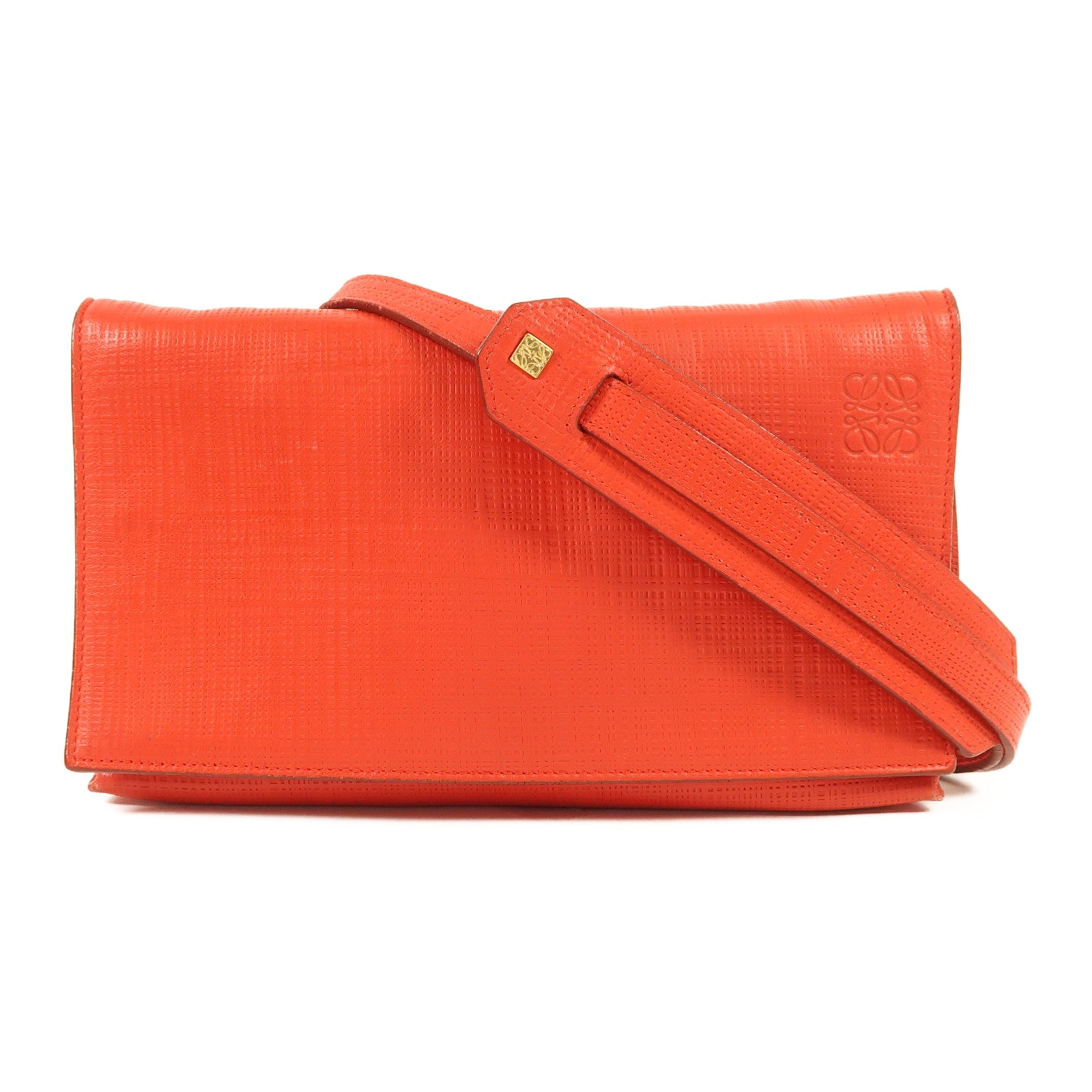 LOEWE 牛皮皮革Shoulder Bag金扣肩背袋