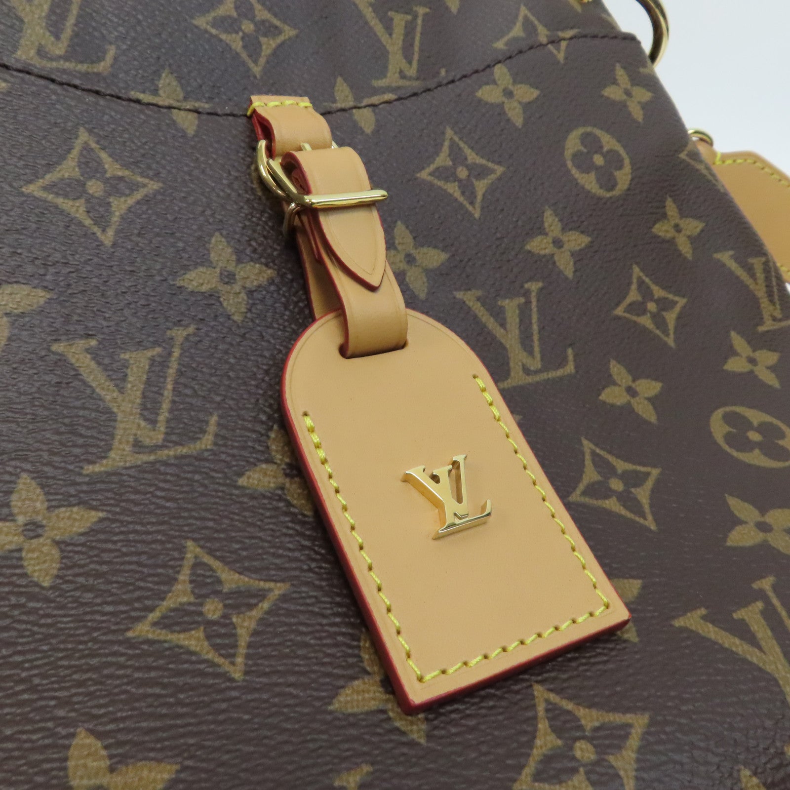 LOUIS VUITTON Monogram Odeon PM金扣肩背袋啡色