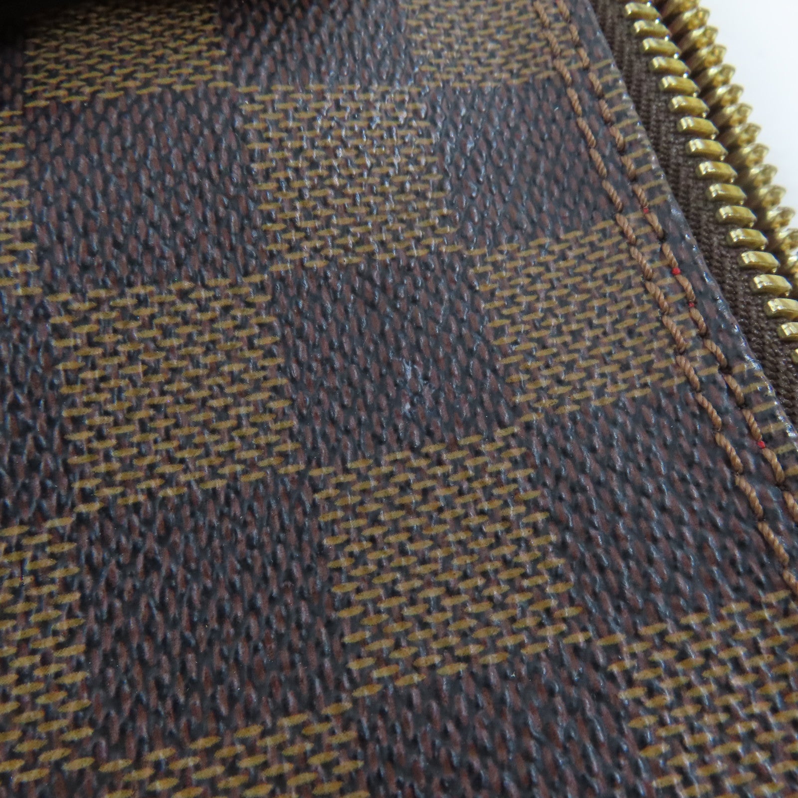 LOUIS VUITTON 【激減優惠】Damier Saleya MM金扣手挽袋啡色