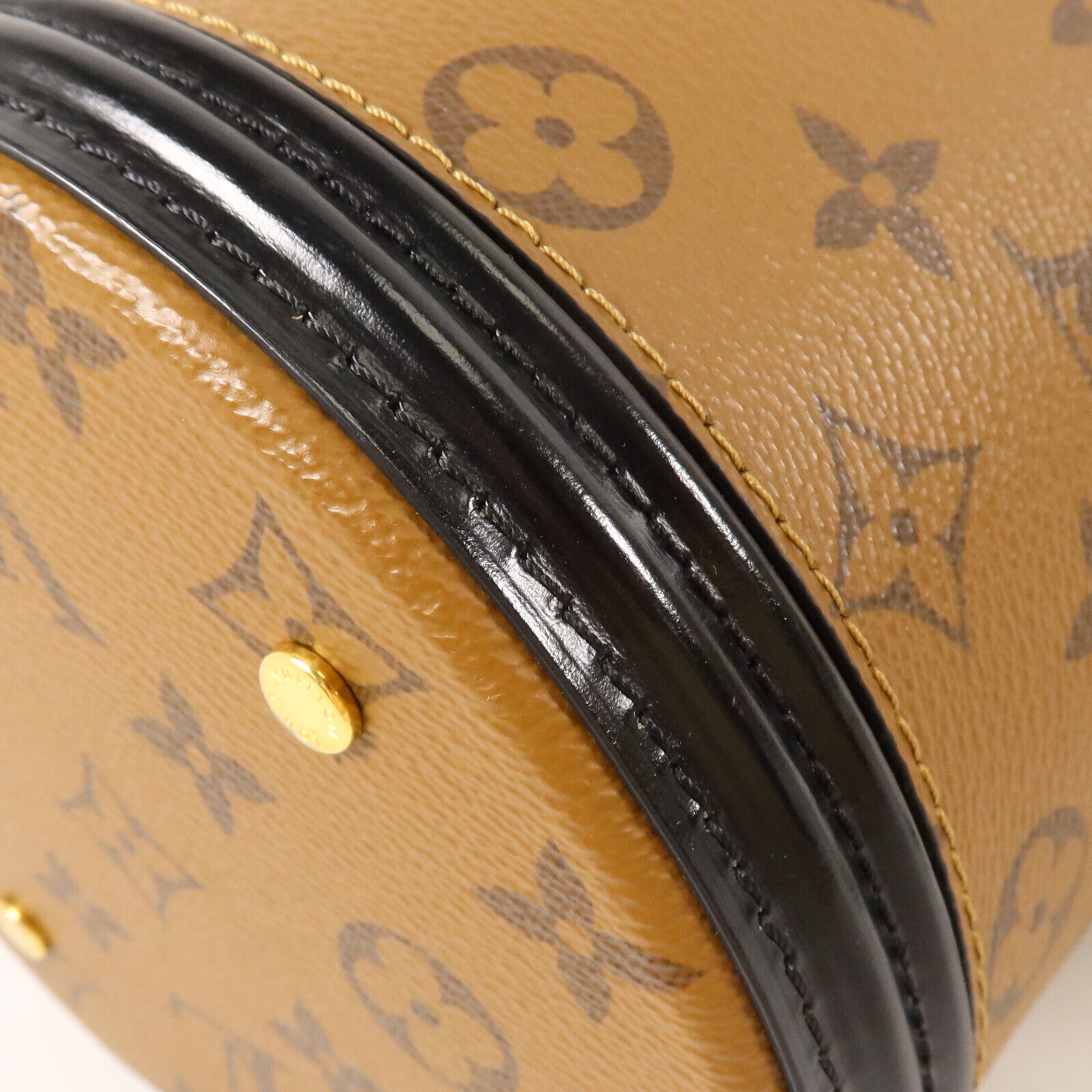 LOUIS VUITTON Monogram Reverse Cannes金扣手挽肩背兩用袋