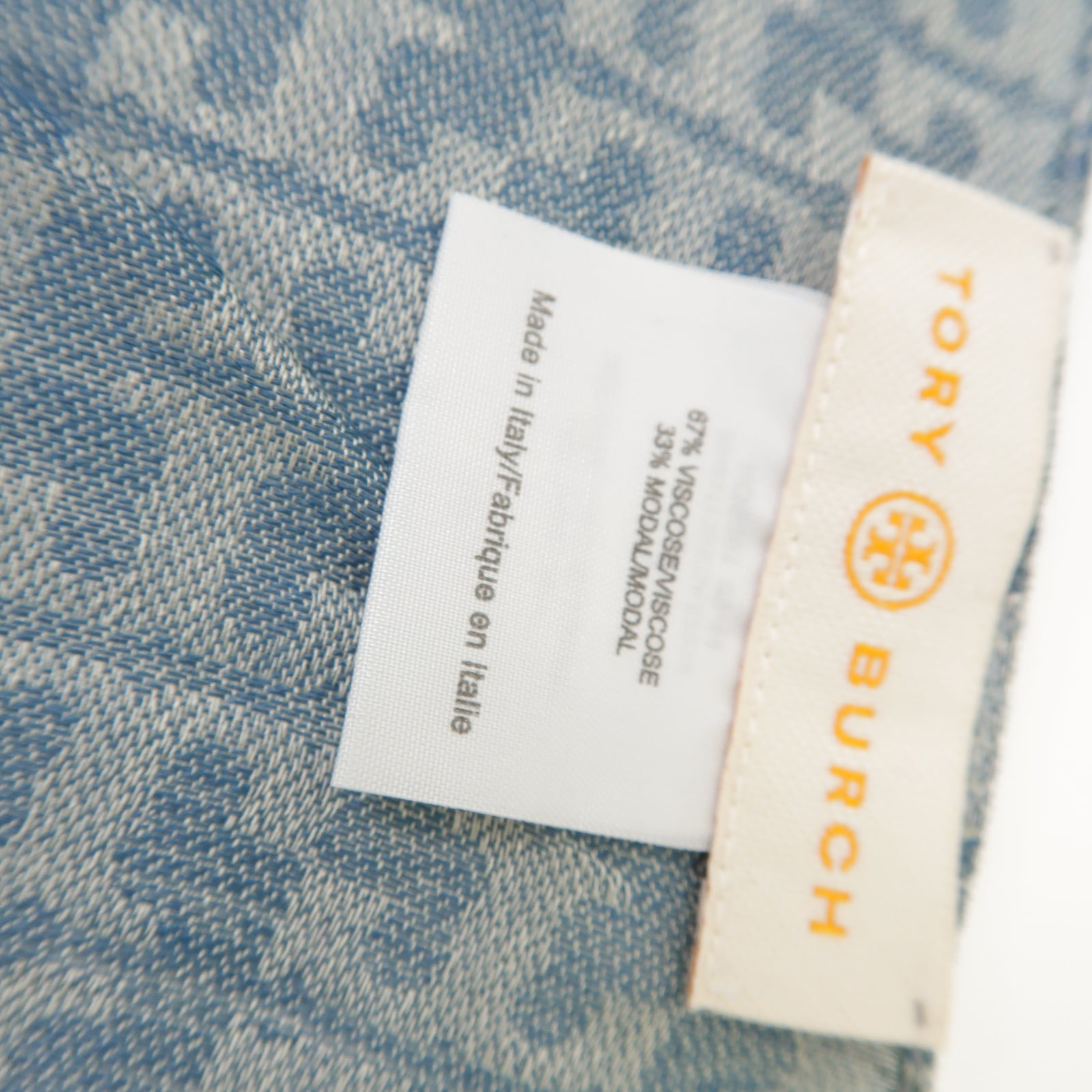 Tory Burch 【激減優惠】嫘縈Stole披肩灰色/藍色