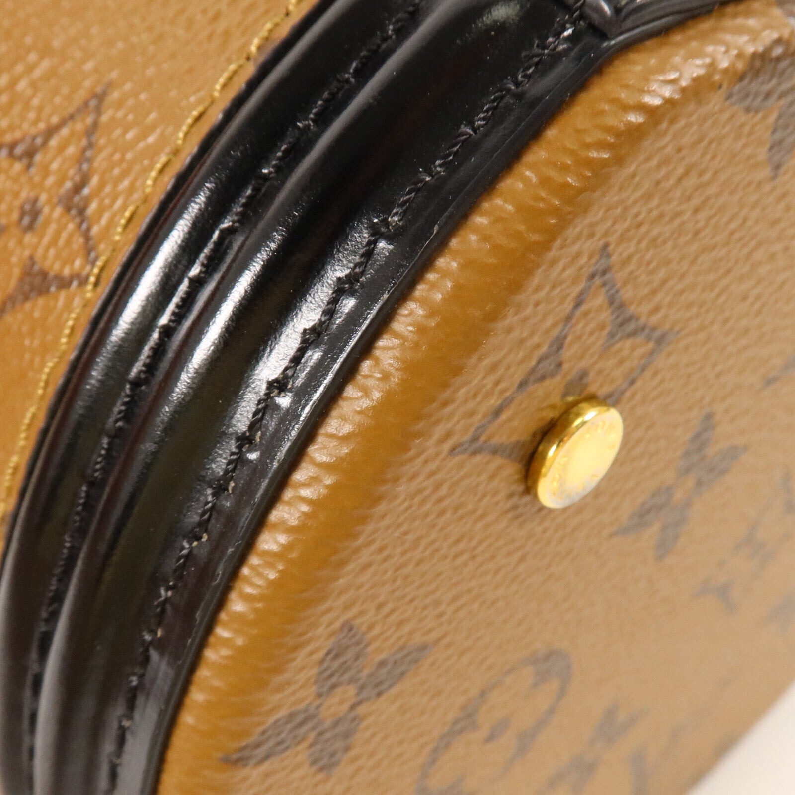 LOUIS VUITTON Monogram Reverse Cannes金扣手挽肩背兩用袋