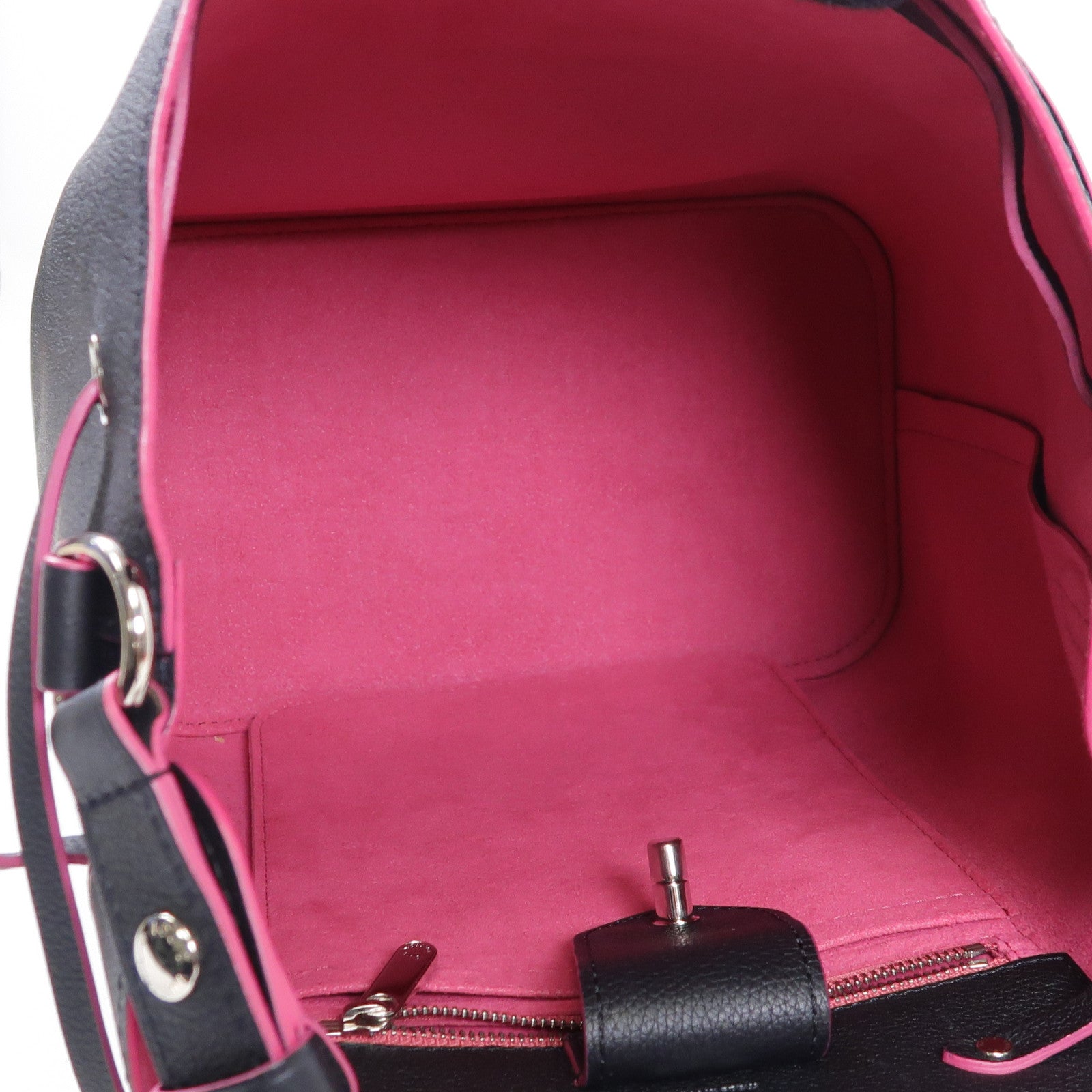 LOUIS VUITTON 牛皮皮革Lockme銀扣肩背袋