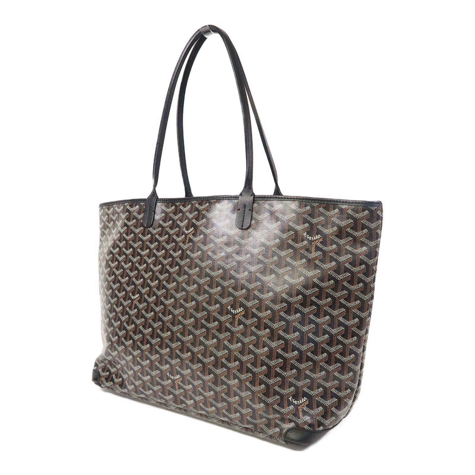 GOYARD 塗層帆布Artois銀扣肩背袋黑色