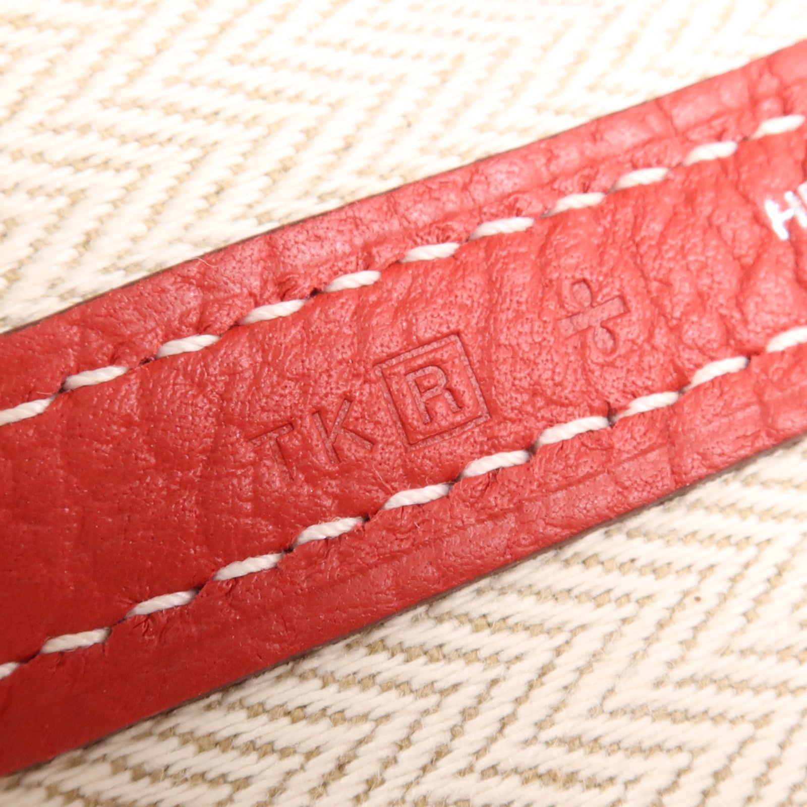 HERMES Country皮革Garden Party TPM銀扣手挽袋Rouge Casaque