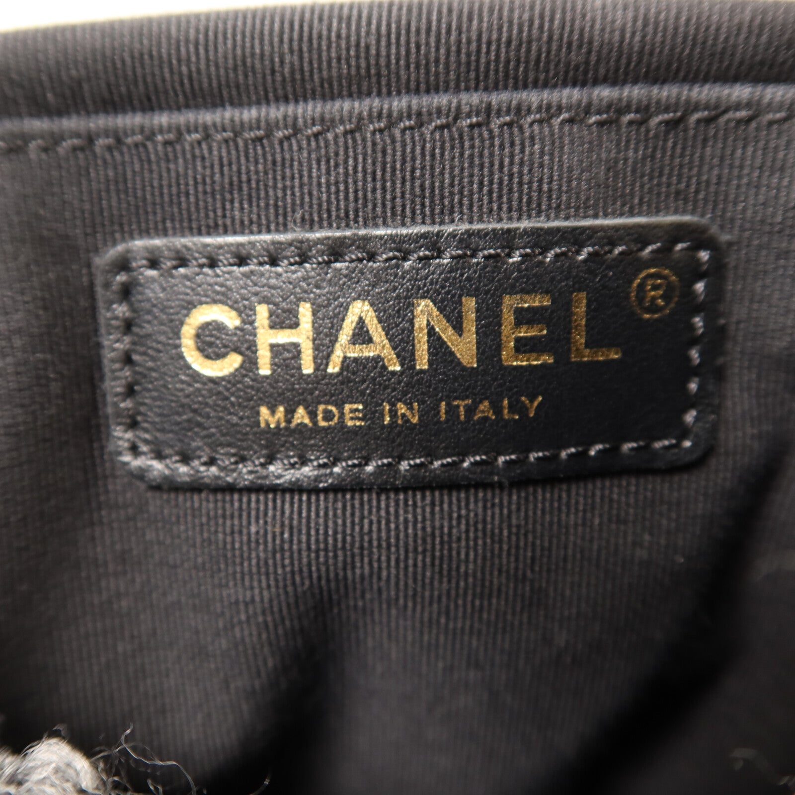 CHANEL Tweed Duma Tweed Backpack金扣鏈帶背包