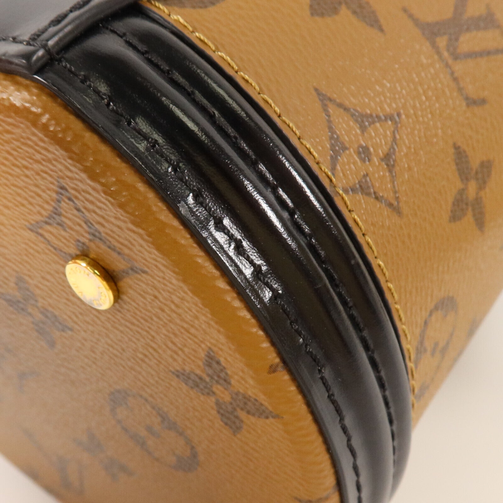 LOUIS VUITTON Monogram Reverse Cannes金扣手挽肩背兩用袋
