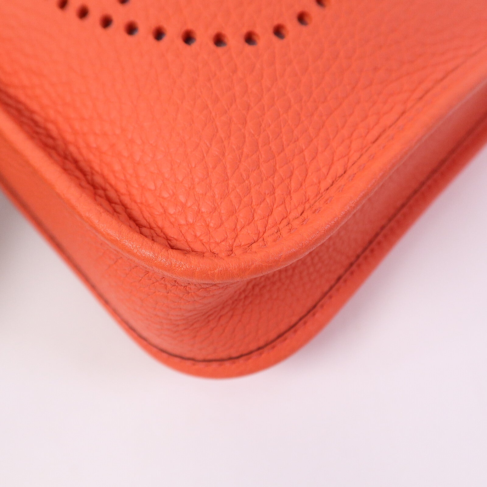 HERMES Clemence皮革Evelyne TPM肩背袋Rose Texas