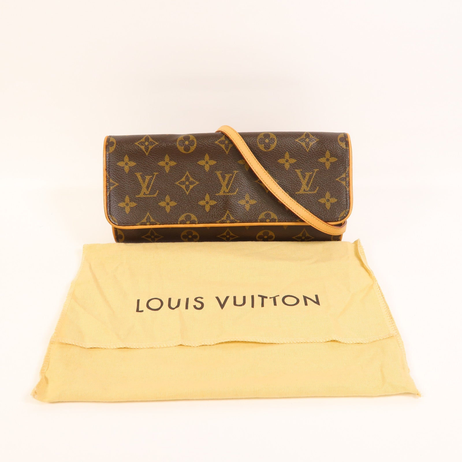 LOUIS VUITTON Monogram Pochette Twin GM金扣肩背袋