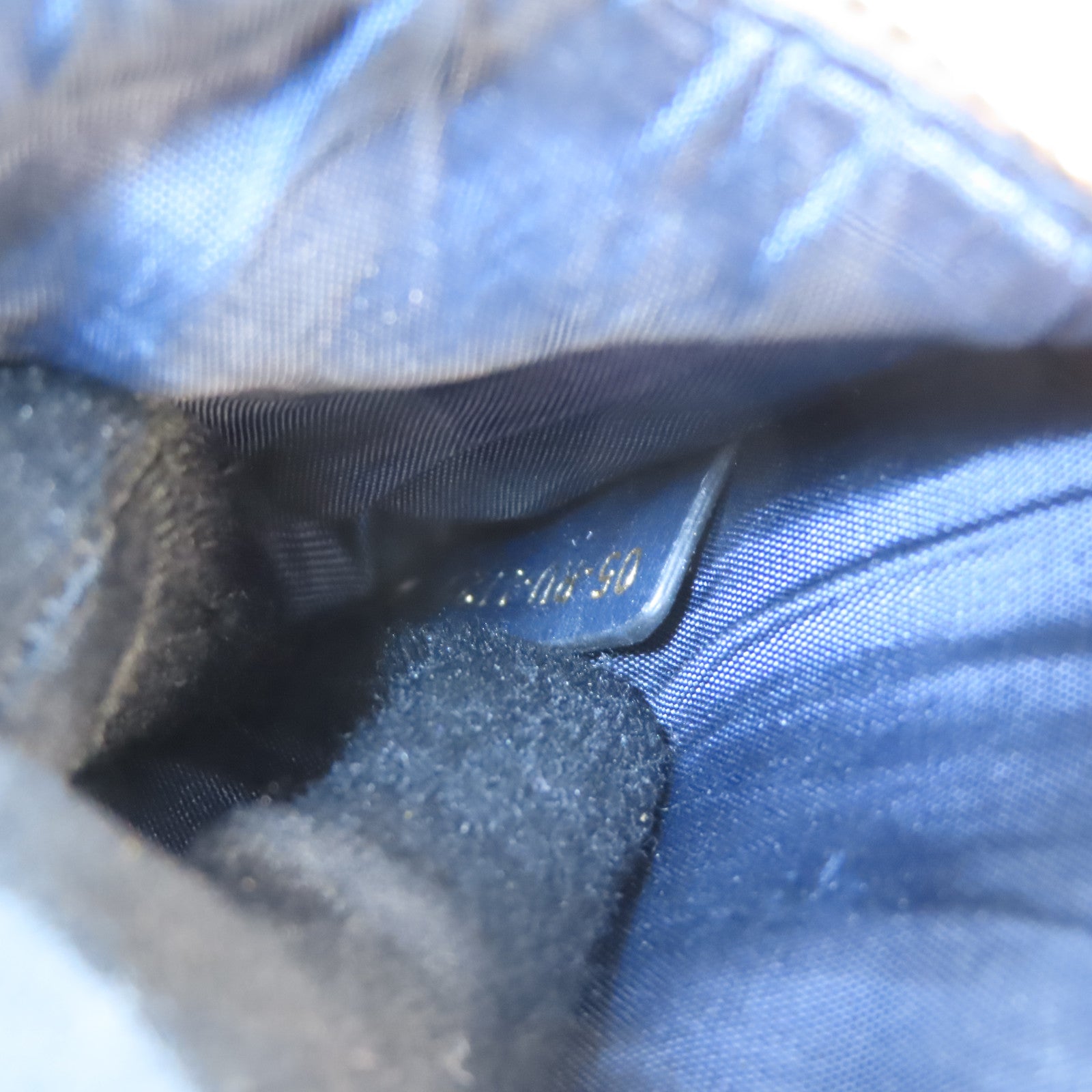 Dior 帆布Oblique Saddle金扣鏈帶肩背袋深藍色/米色