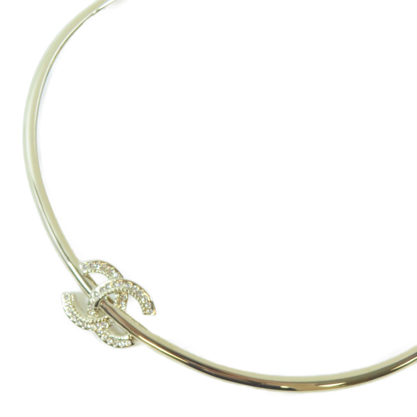 CHANEL 金屬Necklace項鍊銀色#48cm