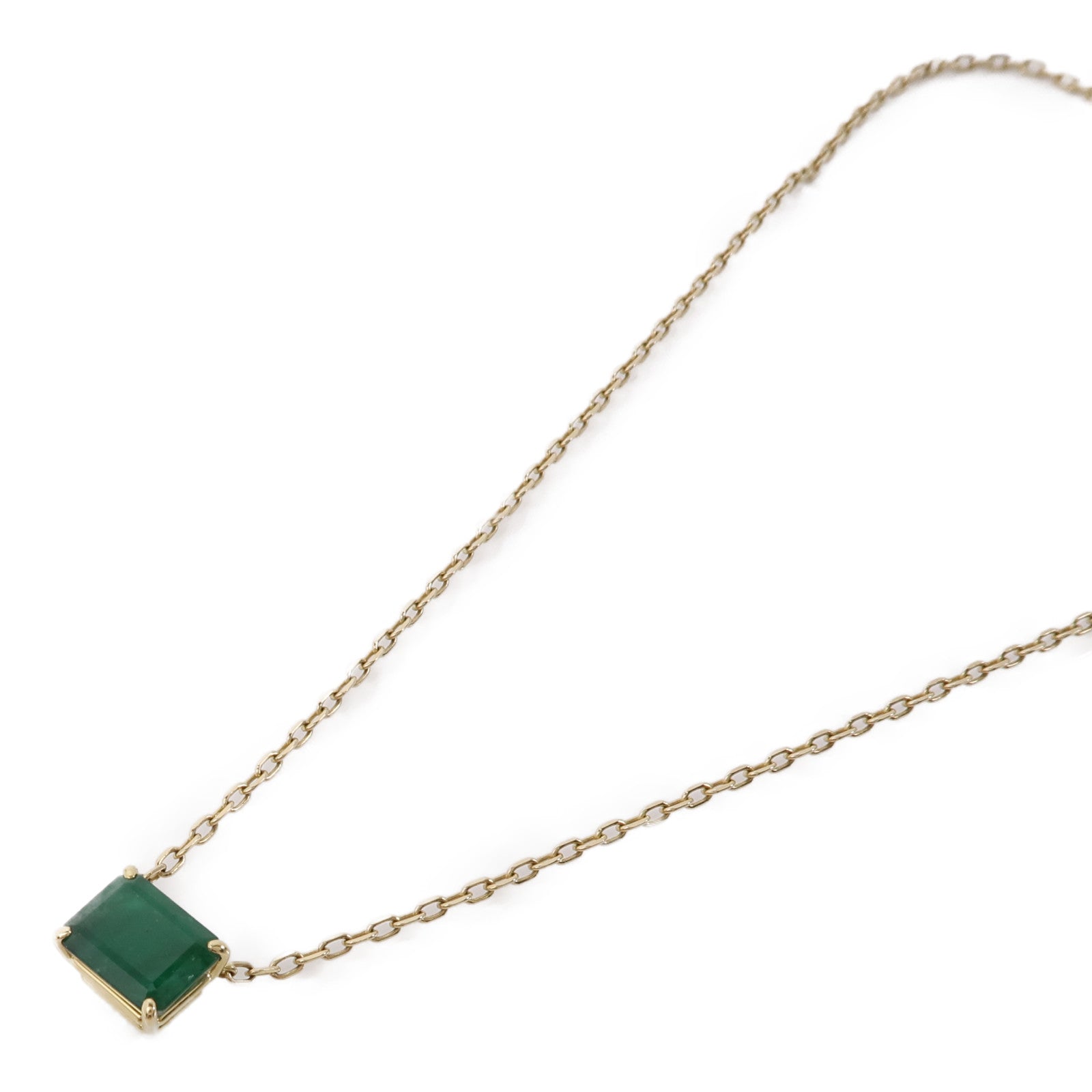 JEWELRY 18K黄金Emerald Necklace綠寶石項鍊