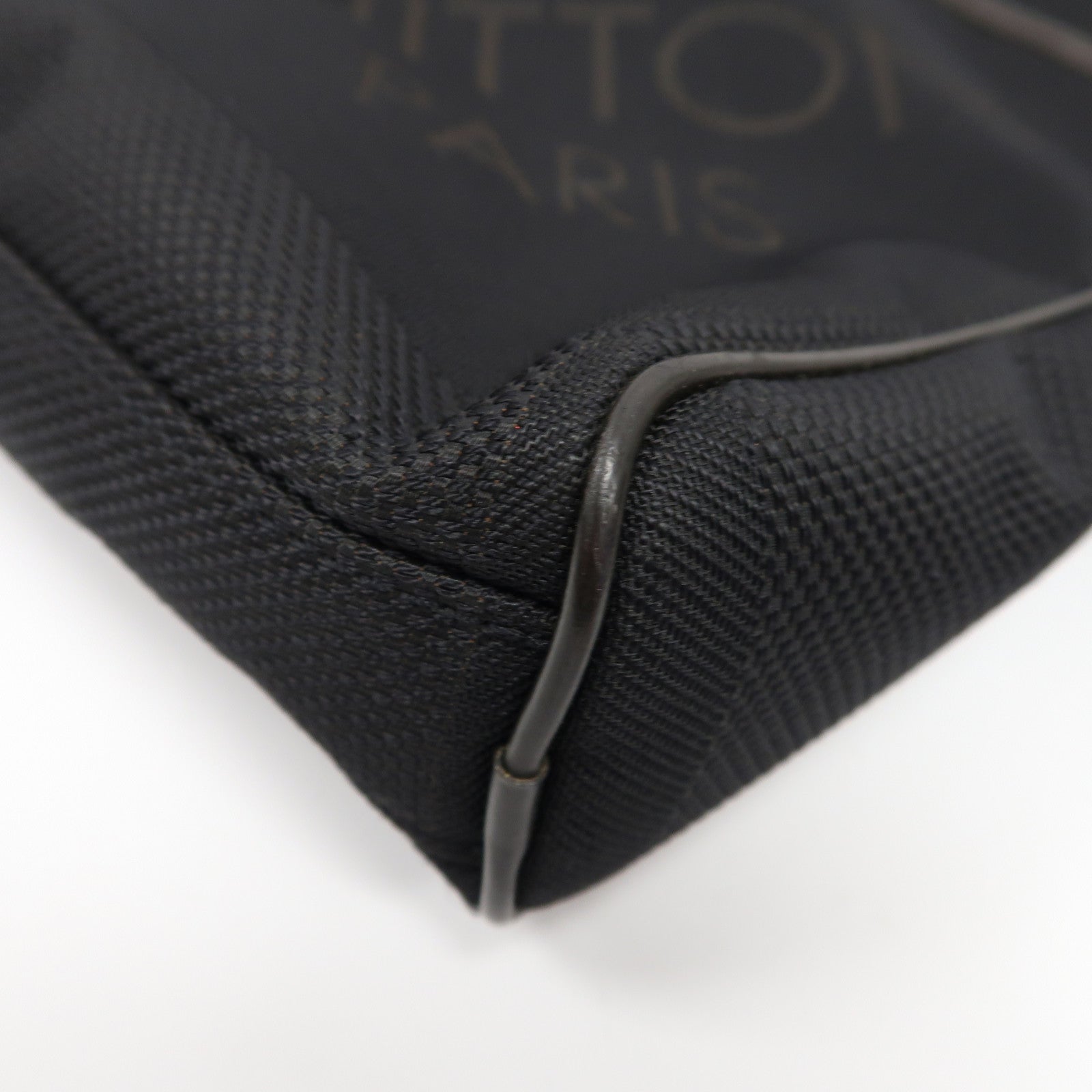 LOUIS VUITTON 帆布Citadin MM銀扣肩背袋黑色