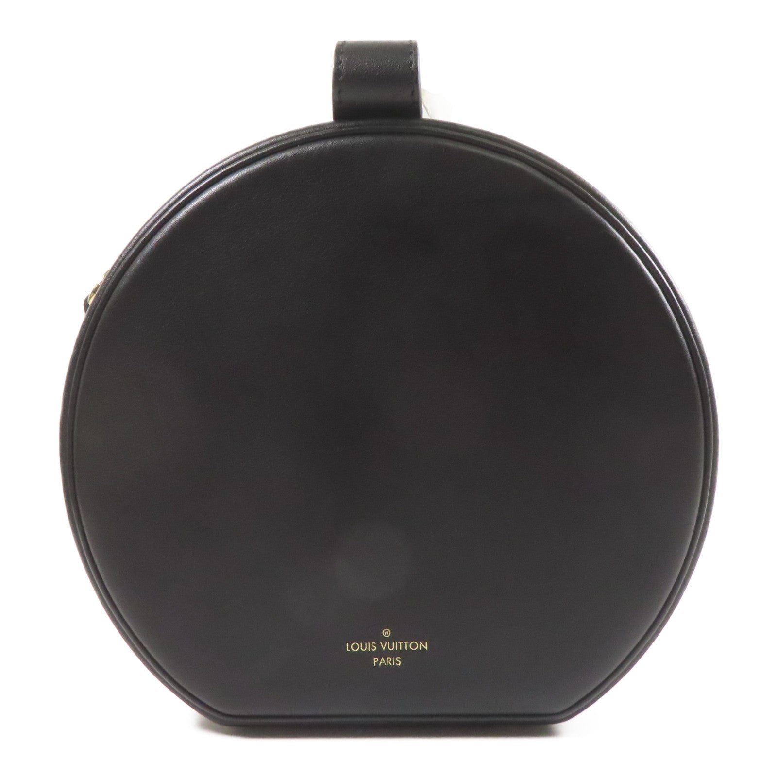 LOUIS VUITTON 牛皮皮革Petite Boite Chapeau金扣手挽肩背兩用袋啡色/黑色