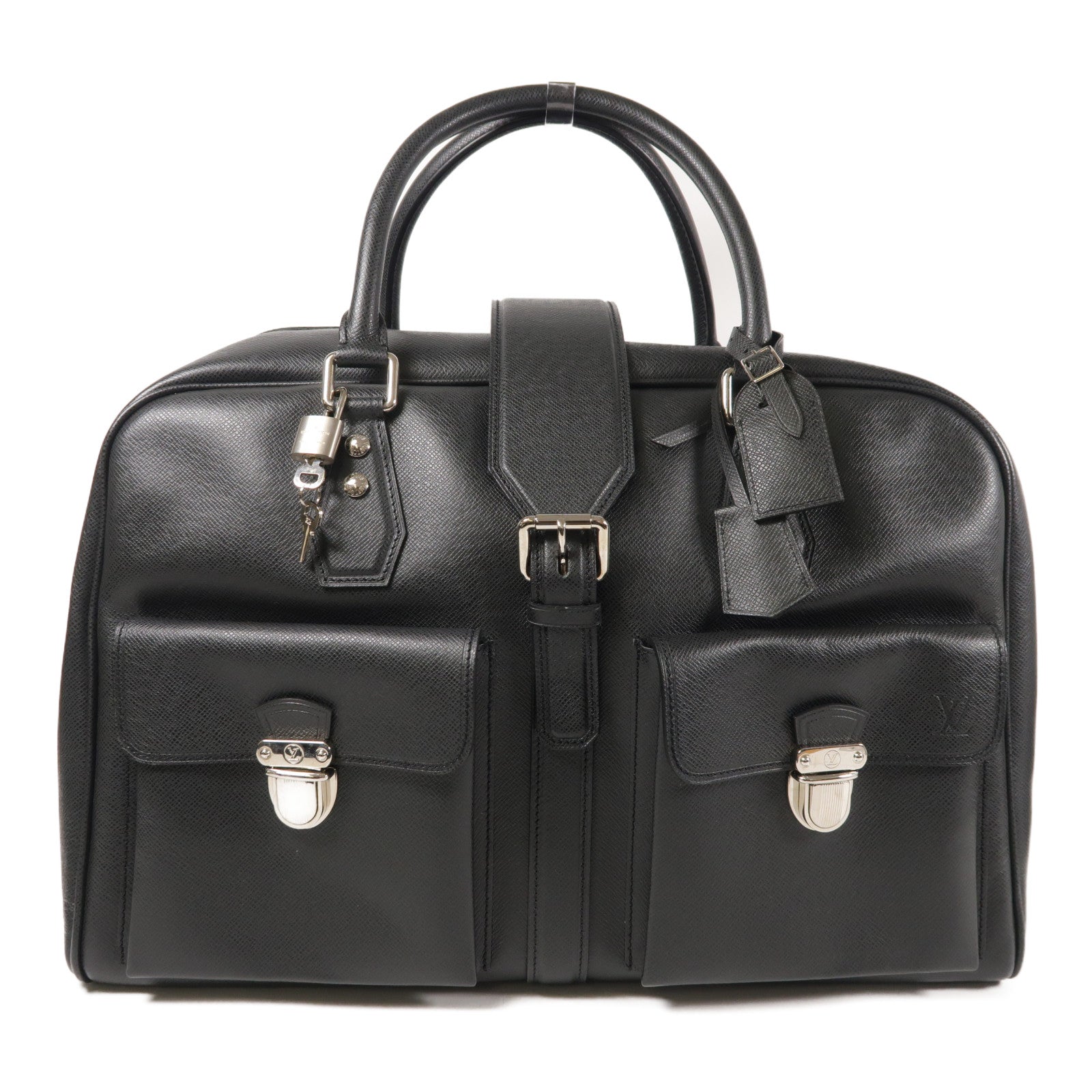 LOUIS VUITTON Taiga Ivan Travel Bag銀扣手挽袋