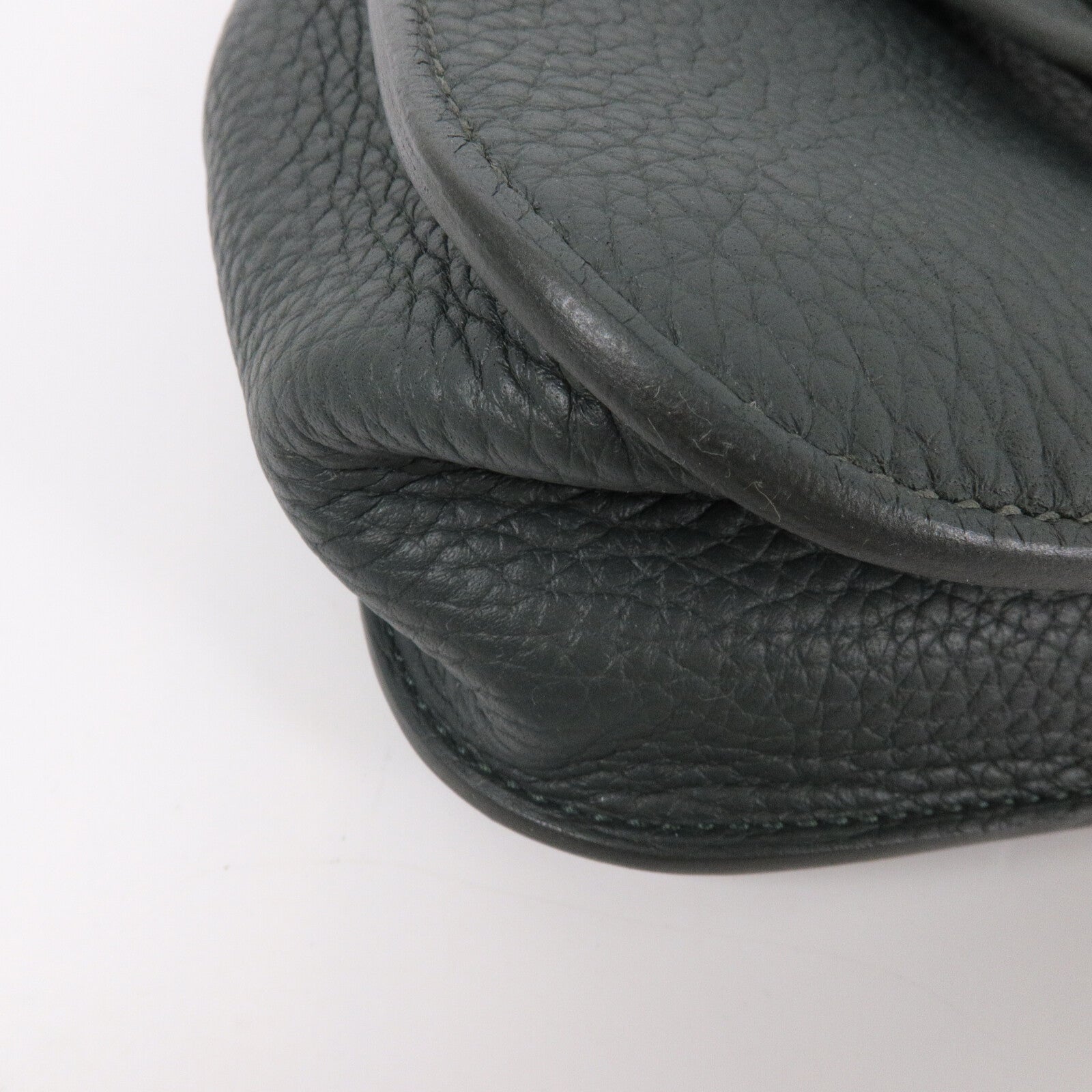 HERMES Clemence皮革Halzan 25手挽肩背兩用袋Vert Cypres