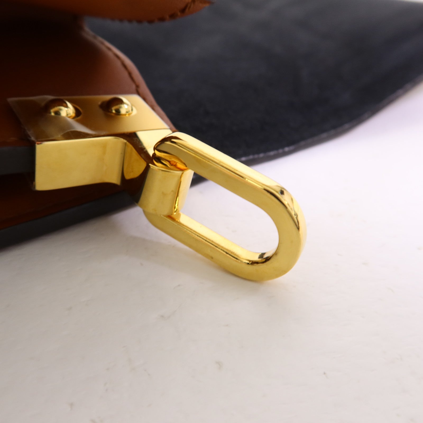 LOUIS VUITTON Monogram/Monogram Reverse Dauphine MM金扣手挽肩背兩用袋棕色